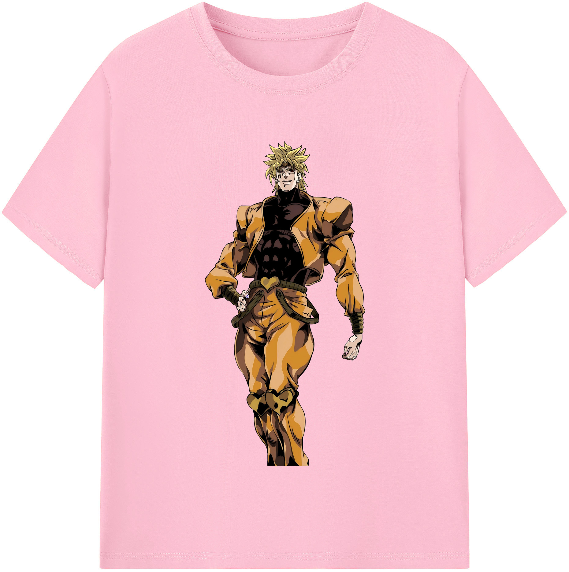 （画像用） ジョジョの奇妙な冒険 ディオ?ブランドー JoJo's Bizarre Adventure Dio Brando 綿100％半袖Tシャツ（フロントプリント）