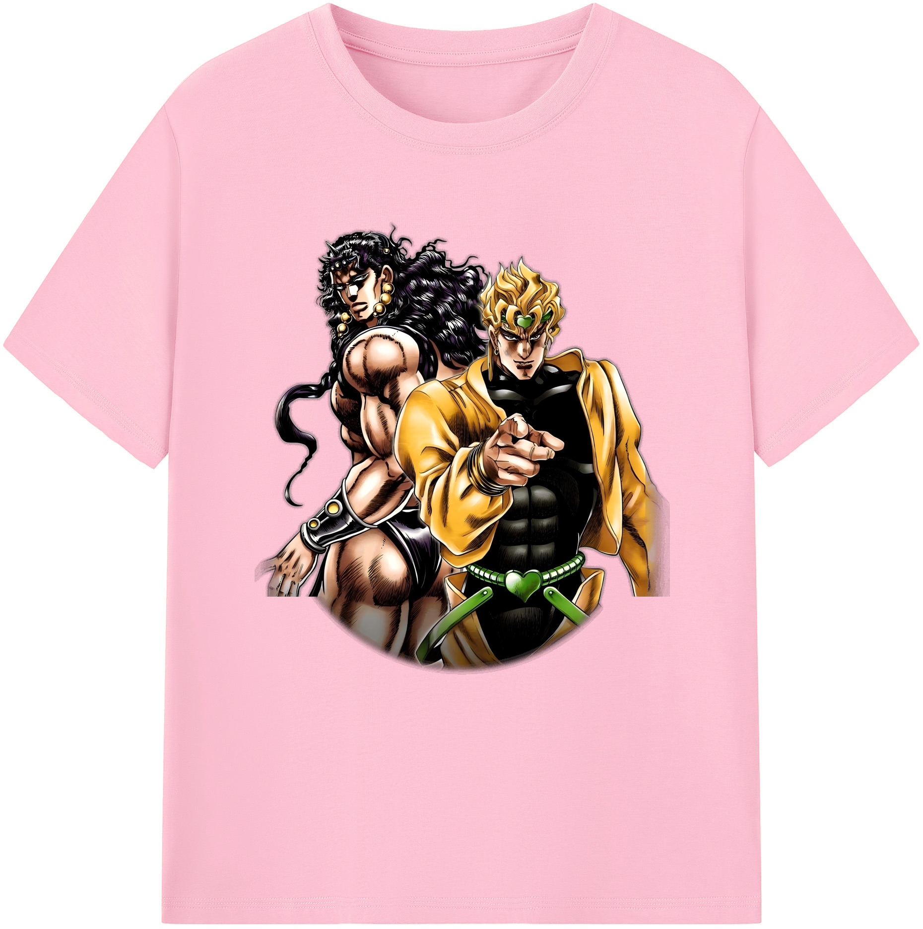 （画像用） ジョジョの奇妙な冒険 ディオ?ブランドー JoJo's Bizarre Adventure Dio Brando 綿100％半袖Tシャツ（フロントプリント）
