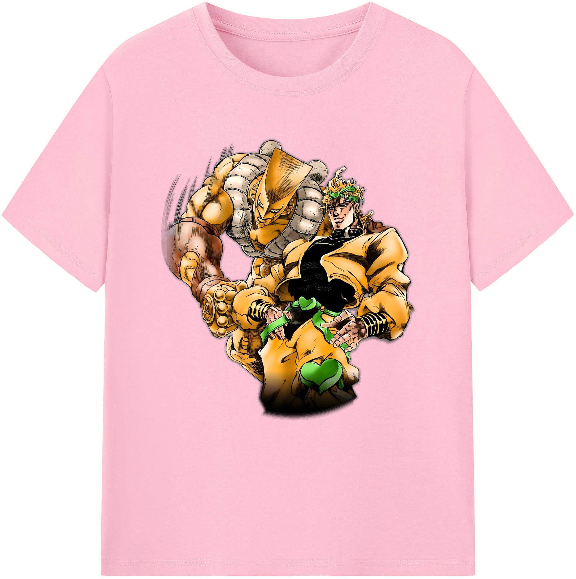 （画像用） ジョジョの奇妙な冒険 ディオ?ブランドー JoJo's Bizarre Adventure Dio Brando 綿100％半袖Tシャツ（フロントプリント）