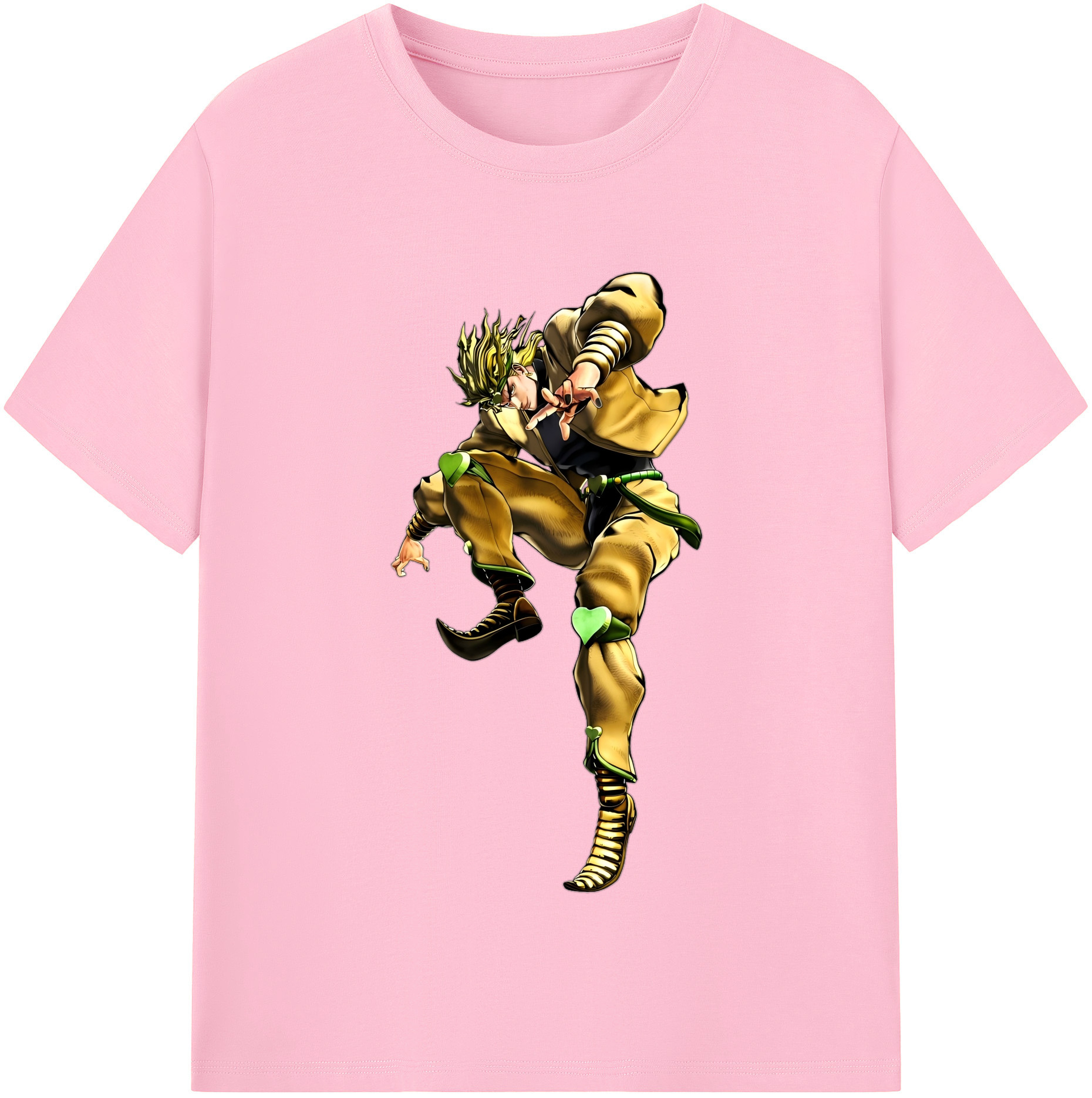 （画像用） ジョジョの奇妙な冒険 ディオ?ブランドー JoJo's Bizarre Adventure Dio Brando 綿100％半袖Tシャツ（フロントプリント）