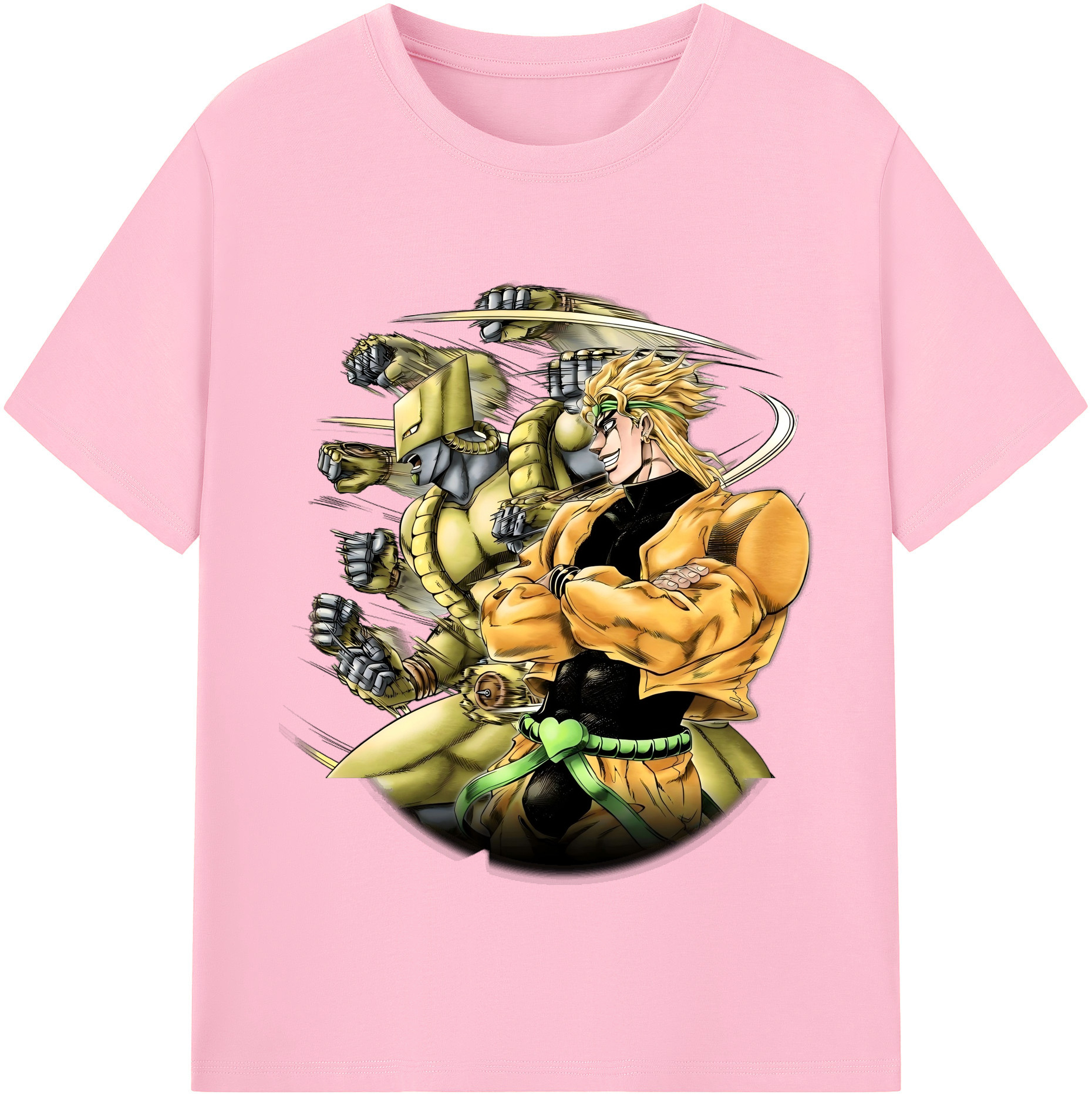 （画像用） ジョジョの奇妙な冒険 ディオ?ブランドー JoJo's Bizarre Adventure Dio Brando 綿100％半袖Tシャツ（フロントプリント）