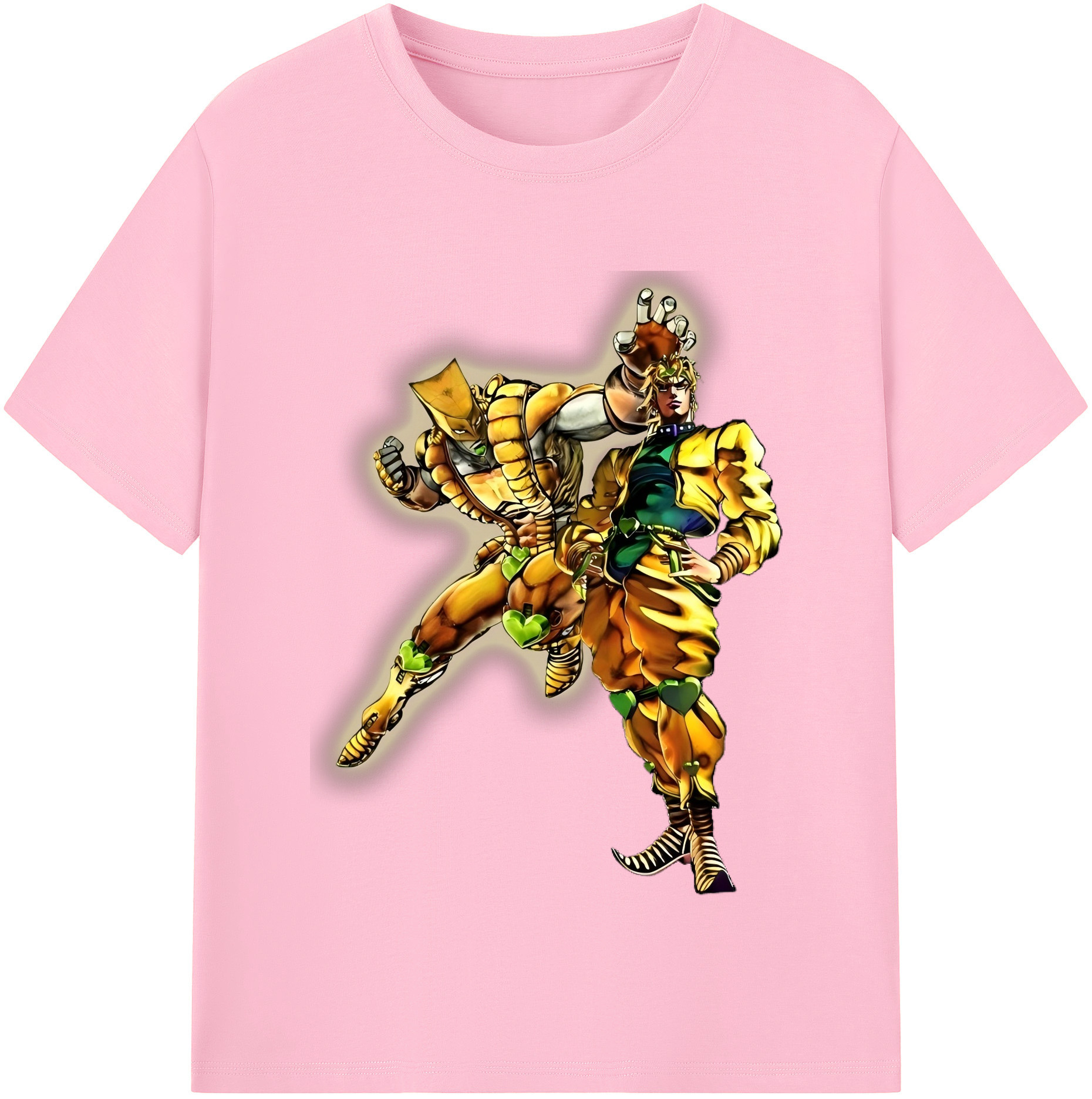 （画像用） ジョジョの奇妙な冒険 ディオ?ブランドー JoJo's Bizarre Adventure Dio Brando 綿100％半袖Tシャツ（フロントプリント）