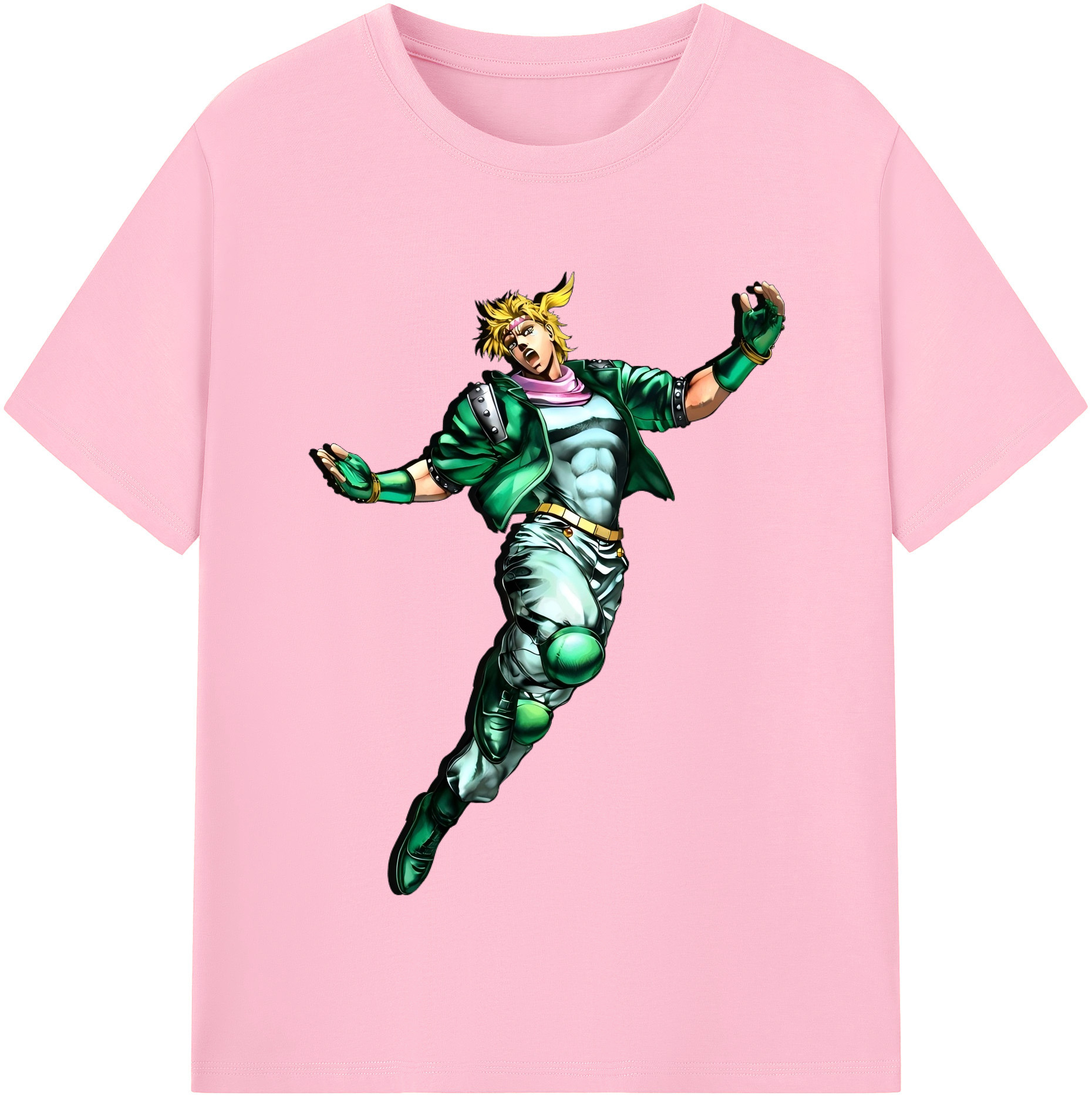 （画像用） ジョジョの奇妙な冒険 ディオ?ブランドー JoJo's Bizarre Adventure Dio Brando 綿100％半袖Tシャツ（フロントプリント）