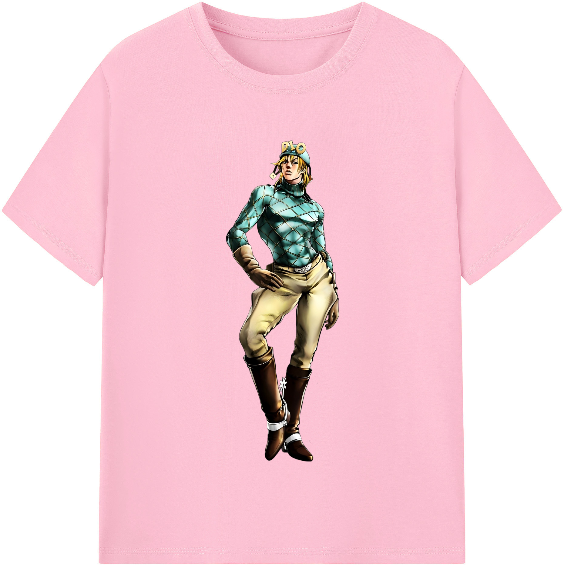（画像用） ジョジョの奇妙な冒険 ディオ?ブランドー JoJo's Bizarre Adventure Dio Brando 綿100％半袖Tシャツ（フロントプリント）