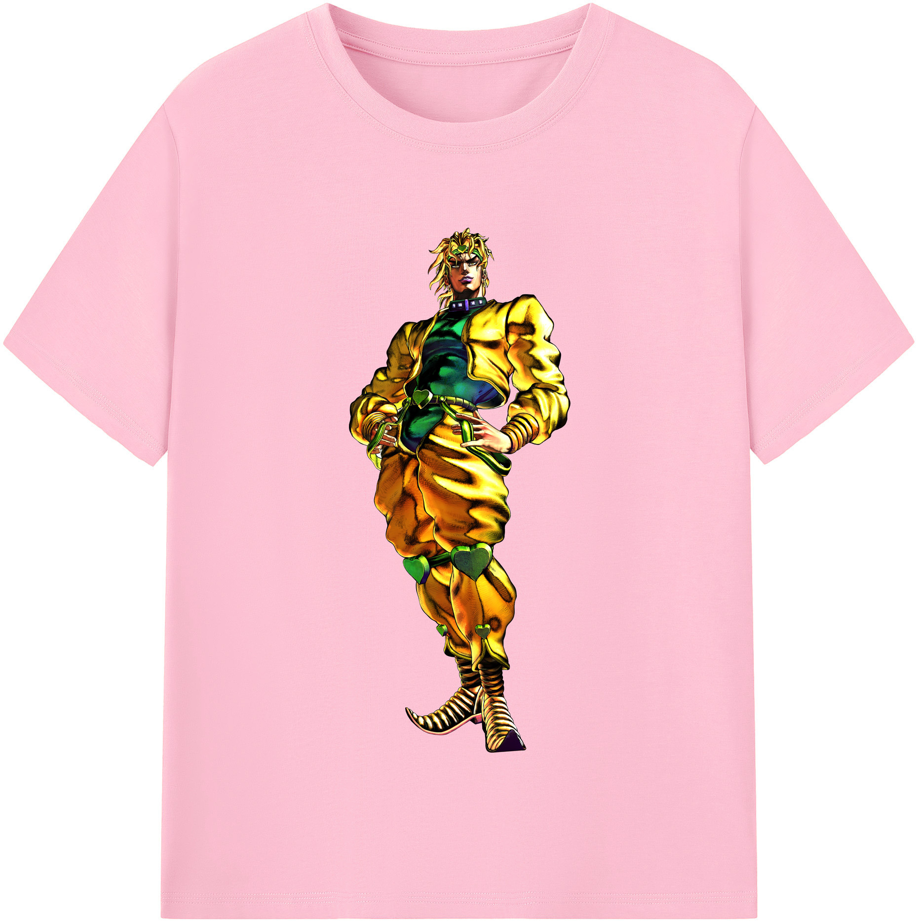 （画像用） ジョジョの奇妙な冒険 ディオ?ブランドー JoJo's Bizarre Adventure Dio Brando 綿100％半袖Tシャツ（フロントプリント）