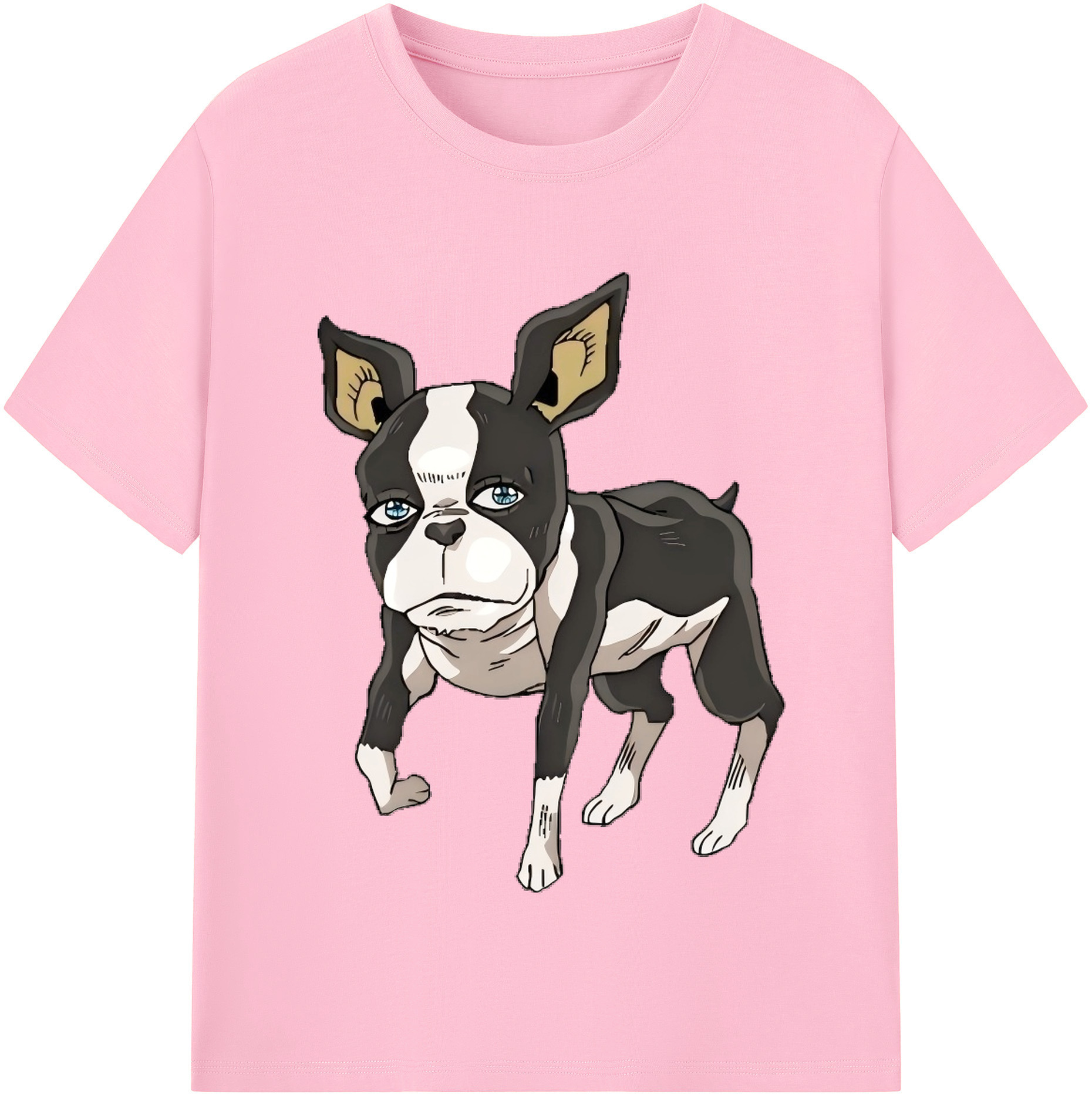 （画像用） ジョジョの奇妙な冒険 イギー JoJo's Bizarre Adventure Iggy 綿100％半袖Tシャツ（フロントプリント）