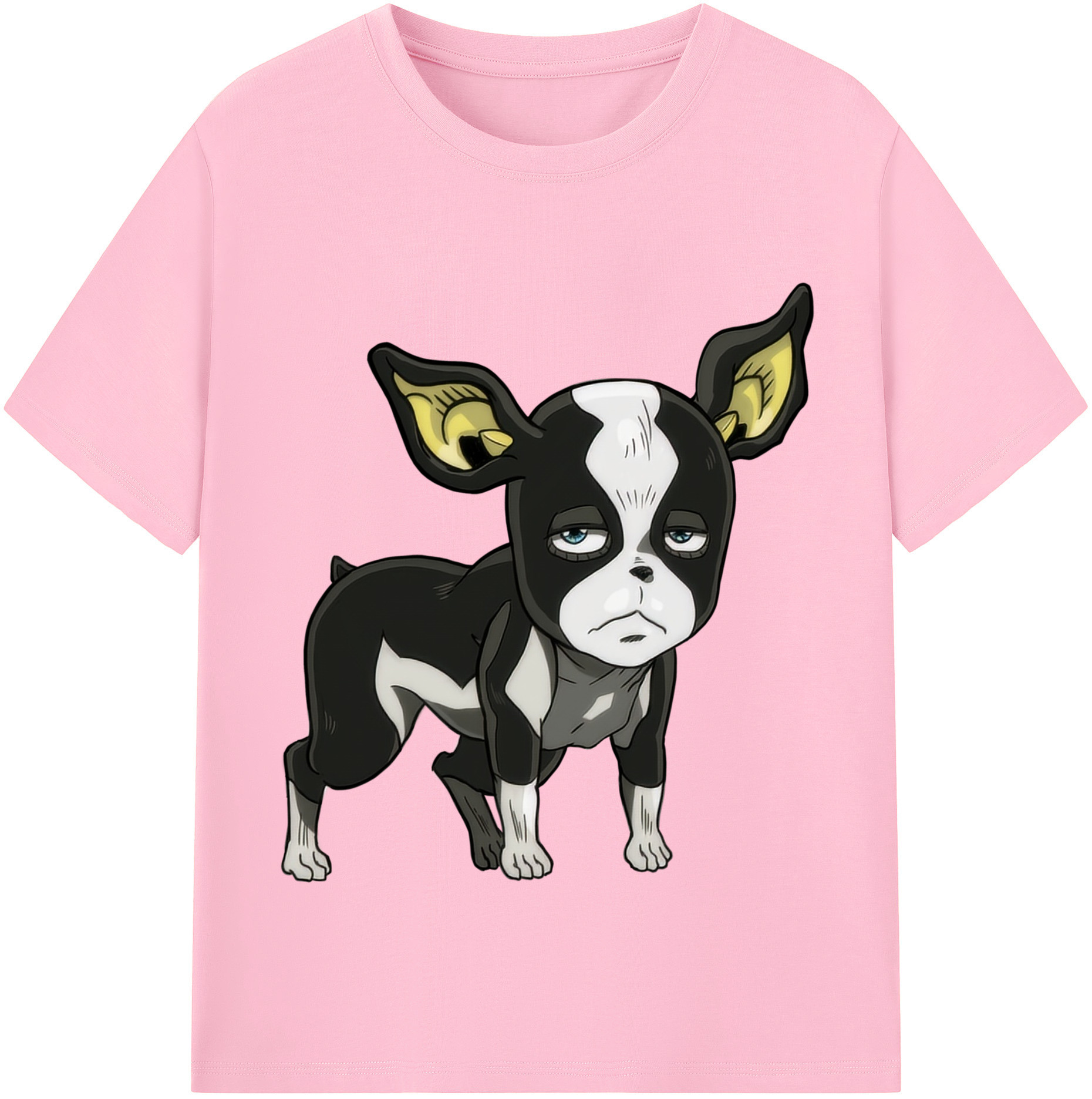 （画像用） ジョジョの奇妙な冒険 イギー JoJo's Bizarre Adventure Iggy 綿100％半袖Tシャツ（フロントプリント）