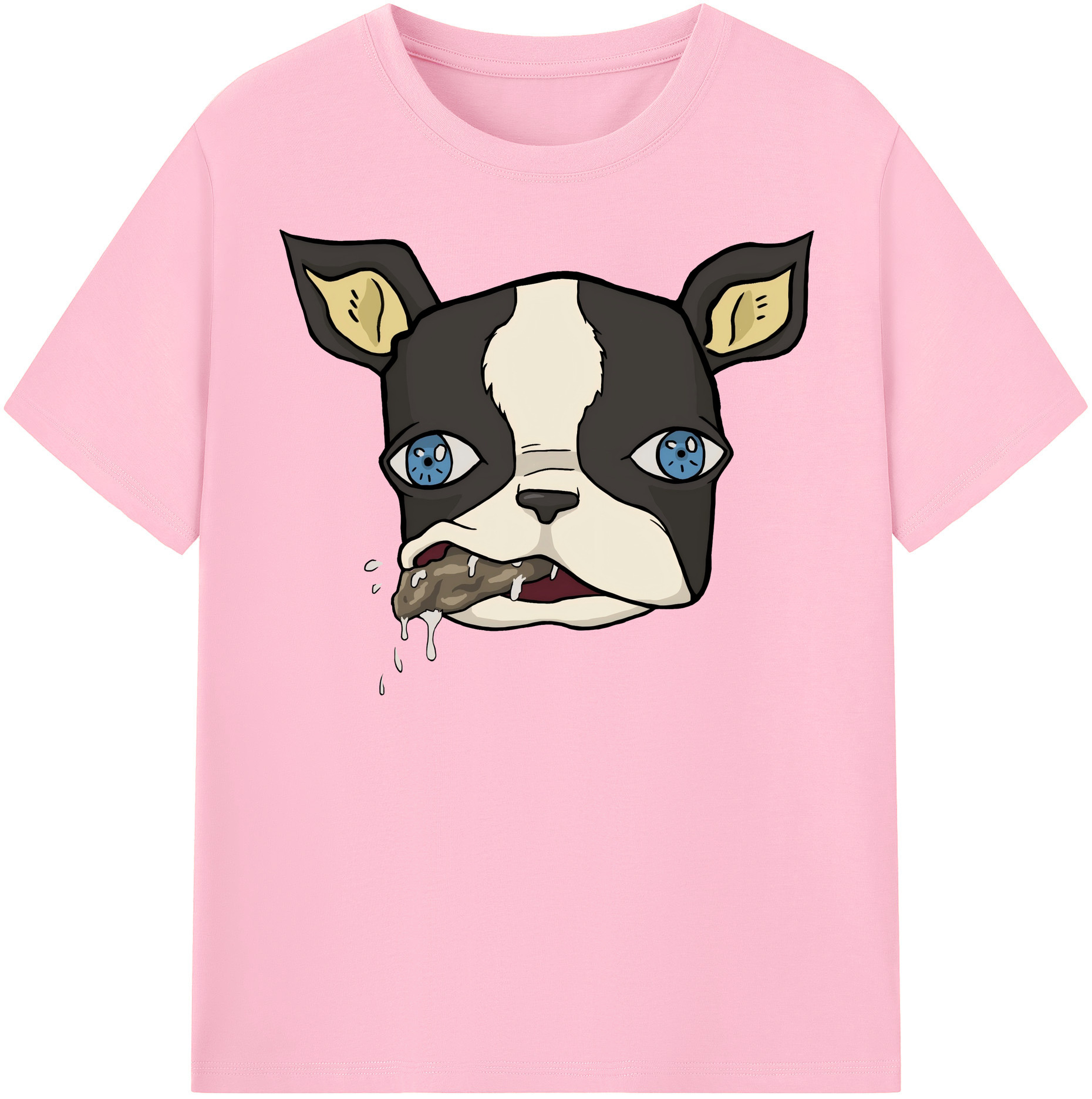 （画像用） ジョジョの奇妙な冒険 イギー JoJo's Bizarre Adventure Iggy 綿100％半袖Tシャツ（フロントプリント）
