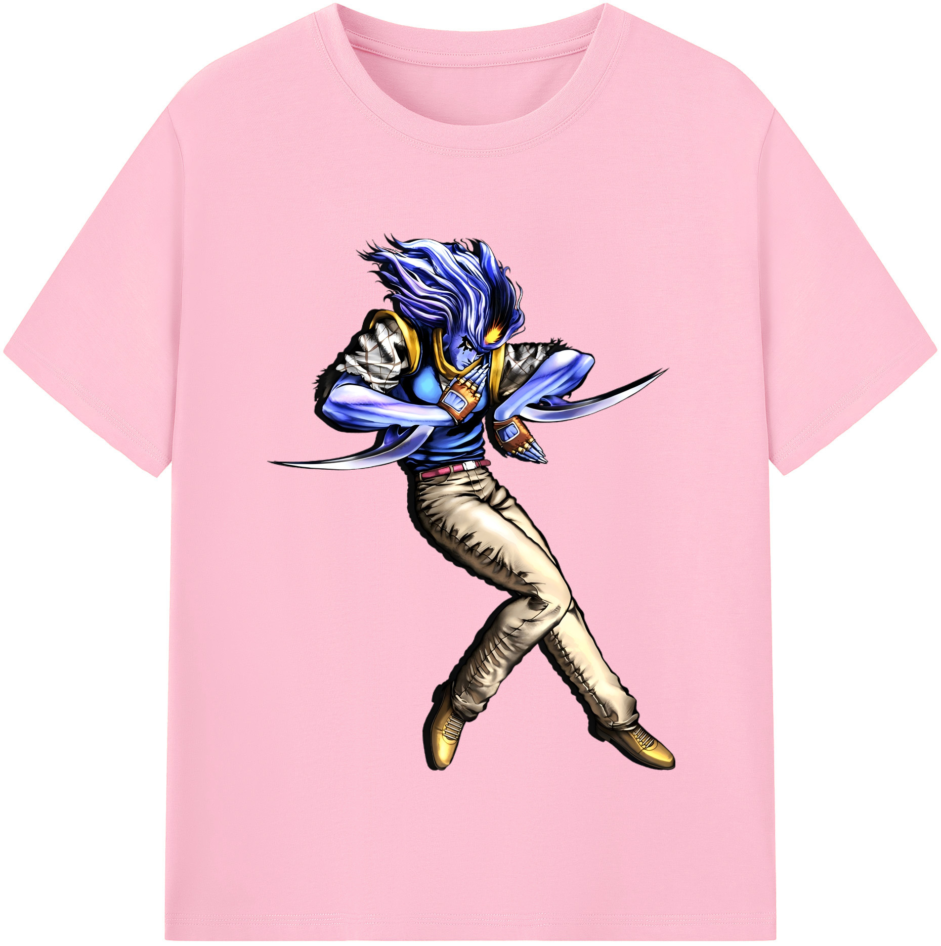（画像用） ジョジョの奇妙な冒険 JoJo's Bizarre Adventure 綿100％半袖Tシャツ（フロントプリント）
