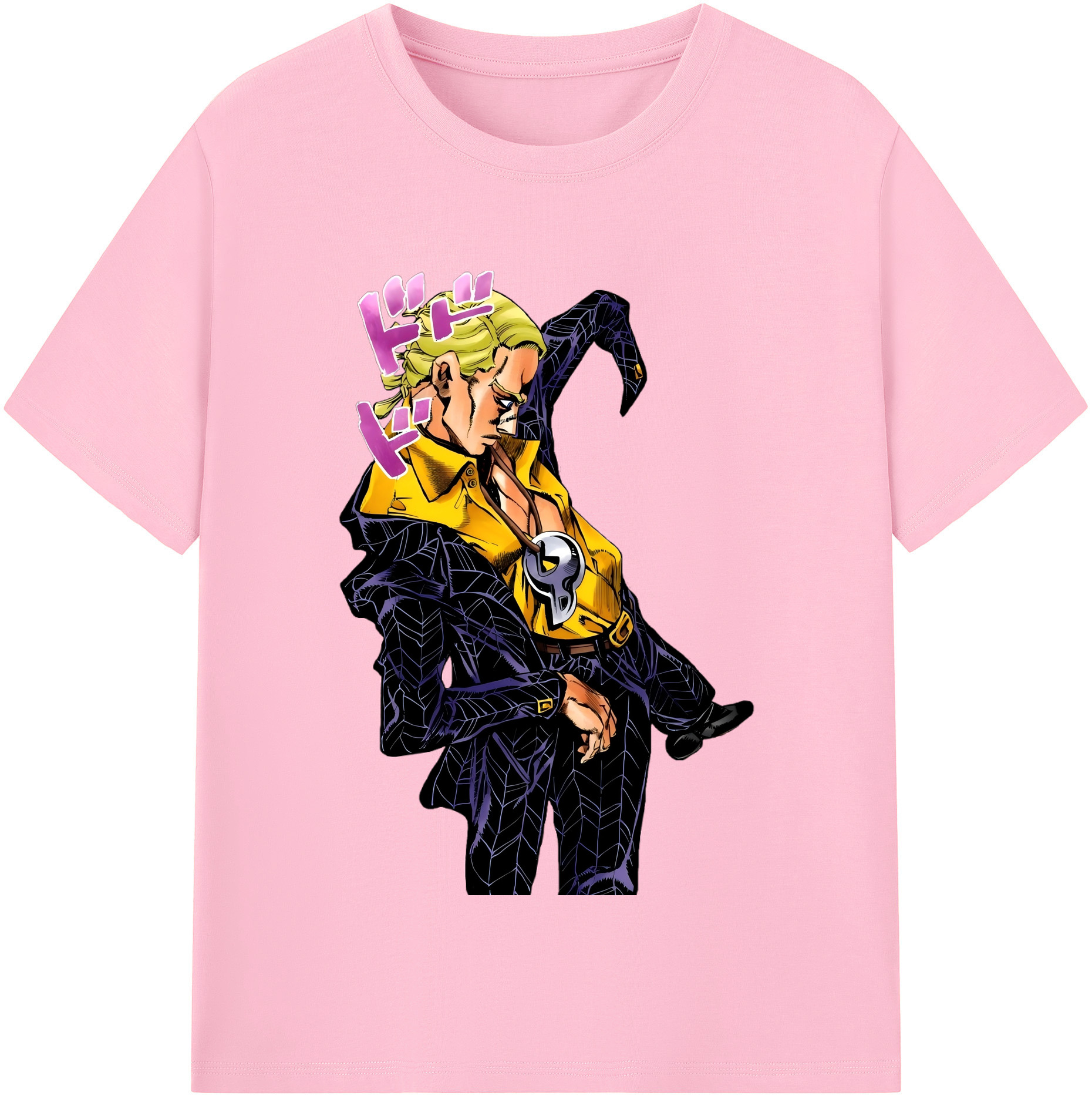（画像用） ジョジョの奇妙な冒険 プロシュート JoJo's Bizarre Adventure Prosciutto 綿100％半袖Tシャツ（フロントプリント）