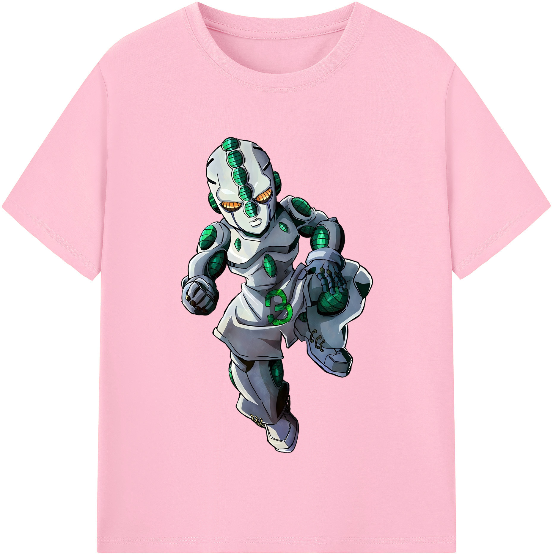 （画像用） ジョジョの奇妙な冒険 広瀨康一 JoJo's Bizarre Adventure Hirose Koichi 綿100％半袖Tシャツ（フロントプリント）