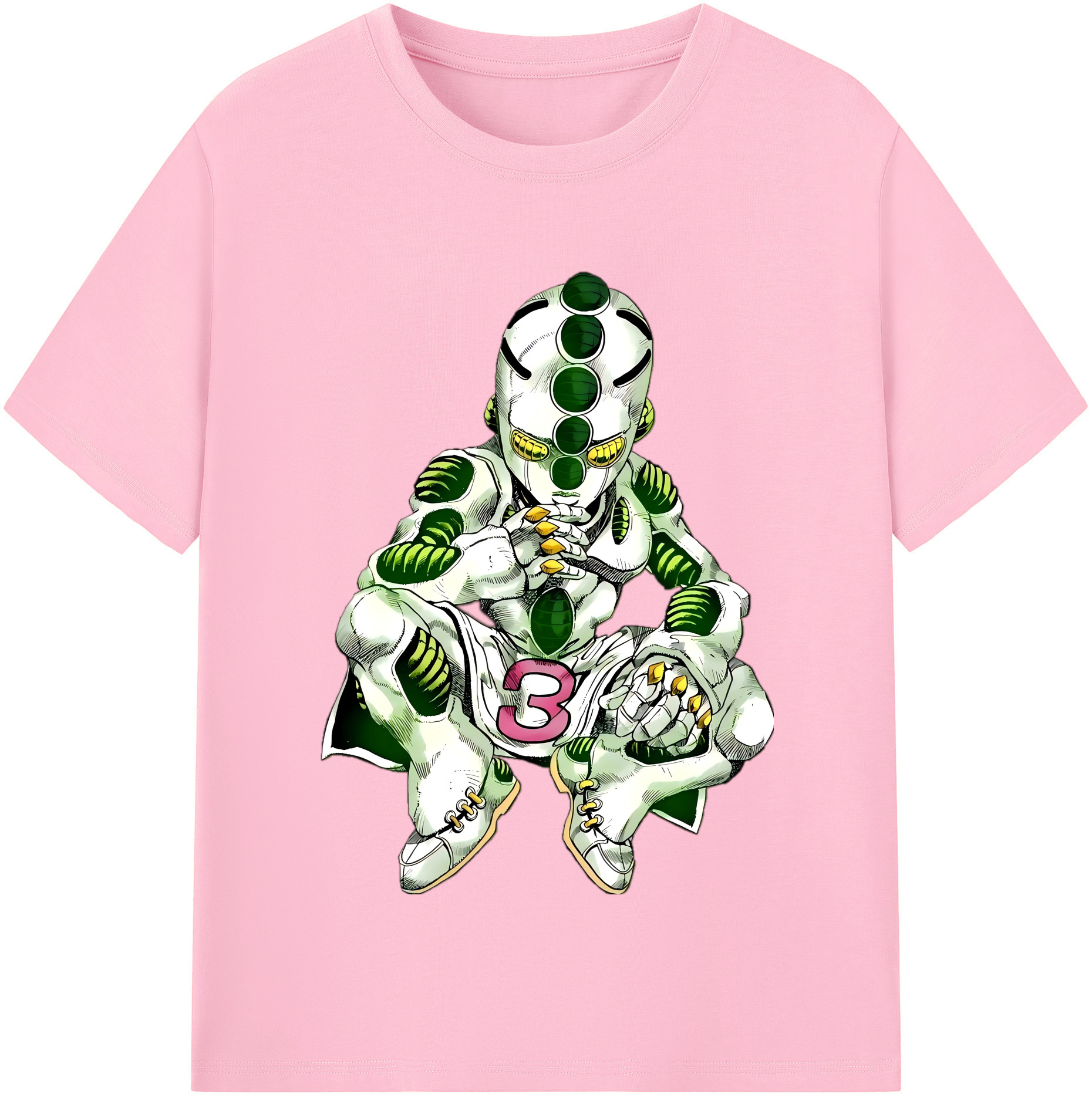 （画像用） ジョジョの奇妙な冒険 広瀨康一 JoJo's Bizarre Adventure Hirose Koichi 綿100％半袖Tシャツ（フロントプリント）