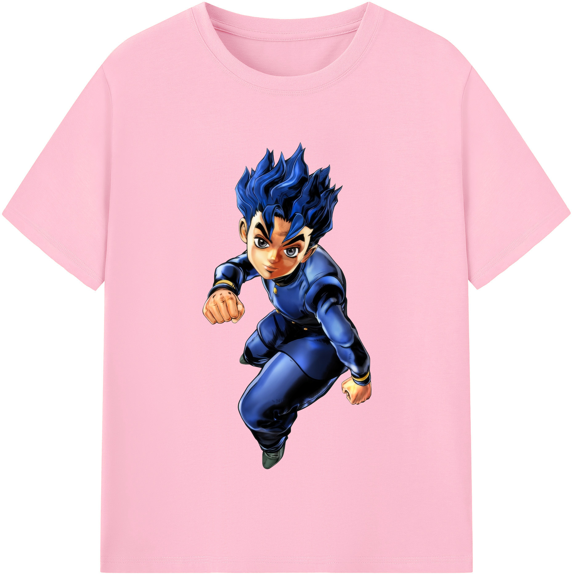 （画像用） ジョジョの奇妙な冒険 広瀨康一 JoJo's Bizarre Adventure Hirose Koichi 綿100％半袖Tシャツ（フロントプリント）