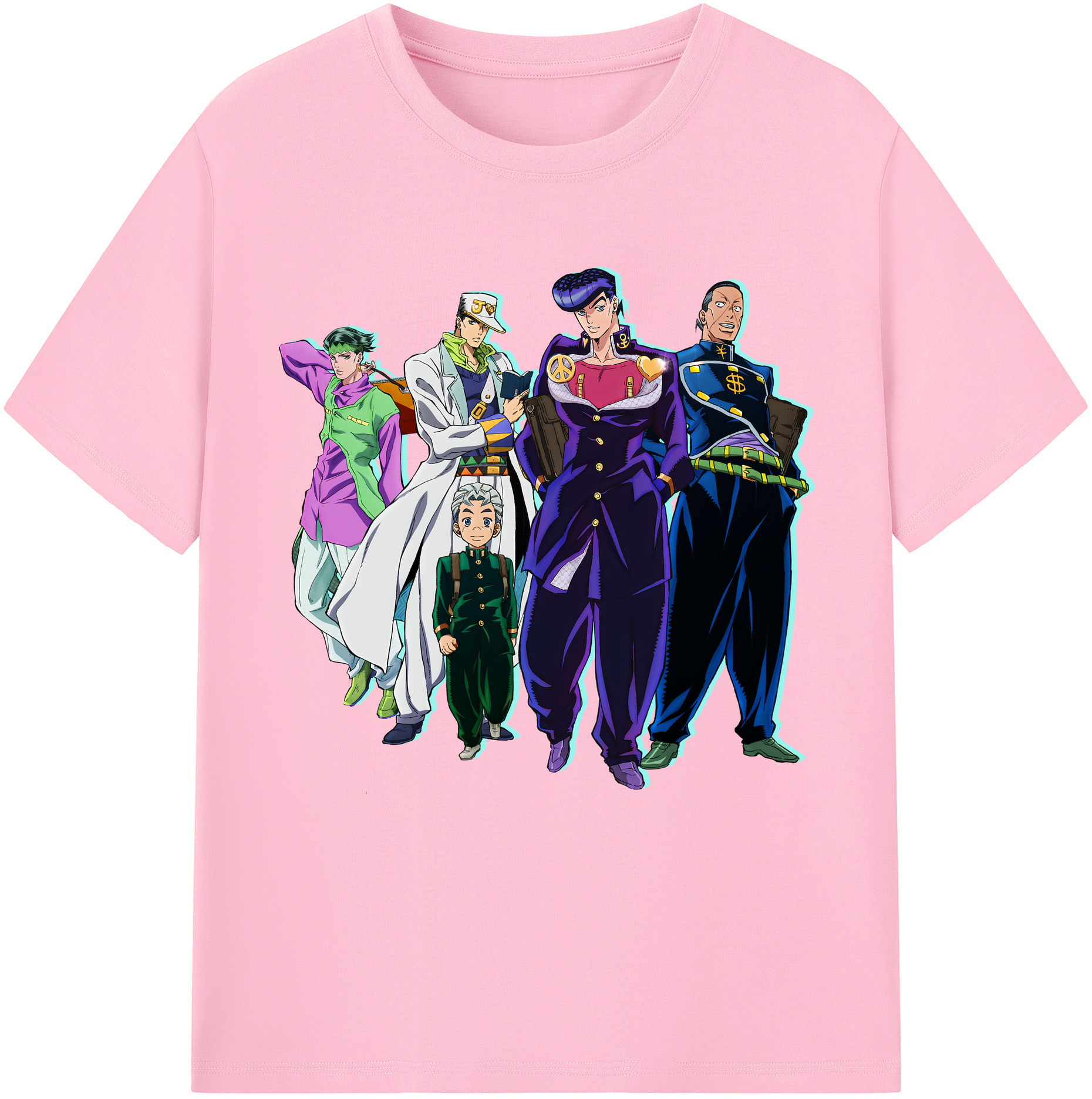 （画像用） ジョジョの奇妙な冒険 JoJo's Bizarre Adventure 綿100％半袖Tシャツ（フロントプリント）