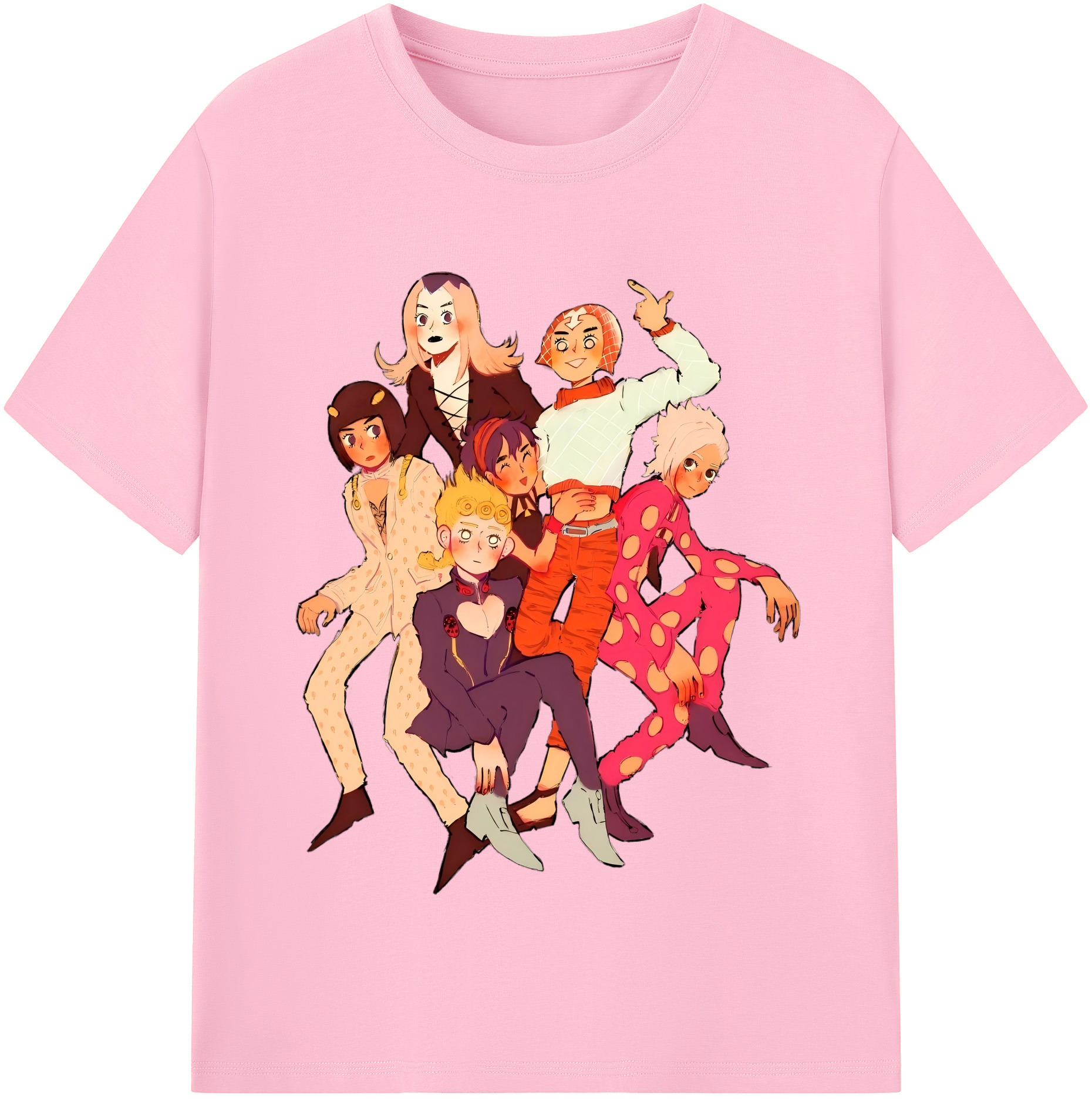 （画像用） ジョジョの奇妙な冒険 JoJo's Bizarre Adventure 綿100％半袖Tシャツ（フロントプリント）