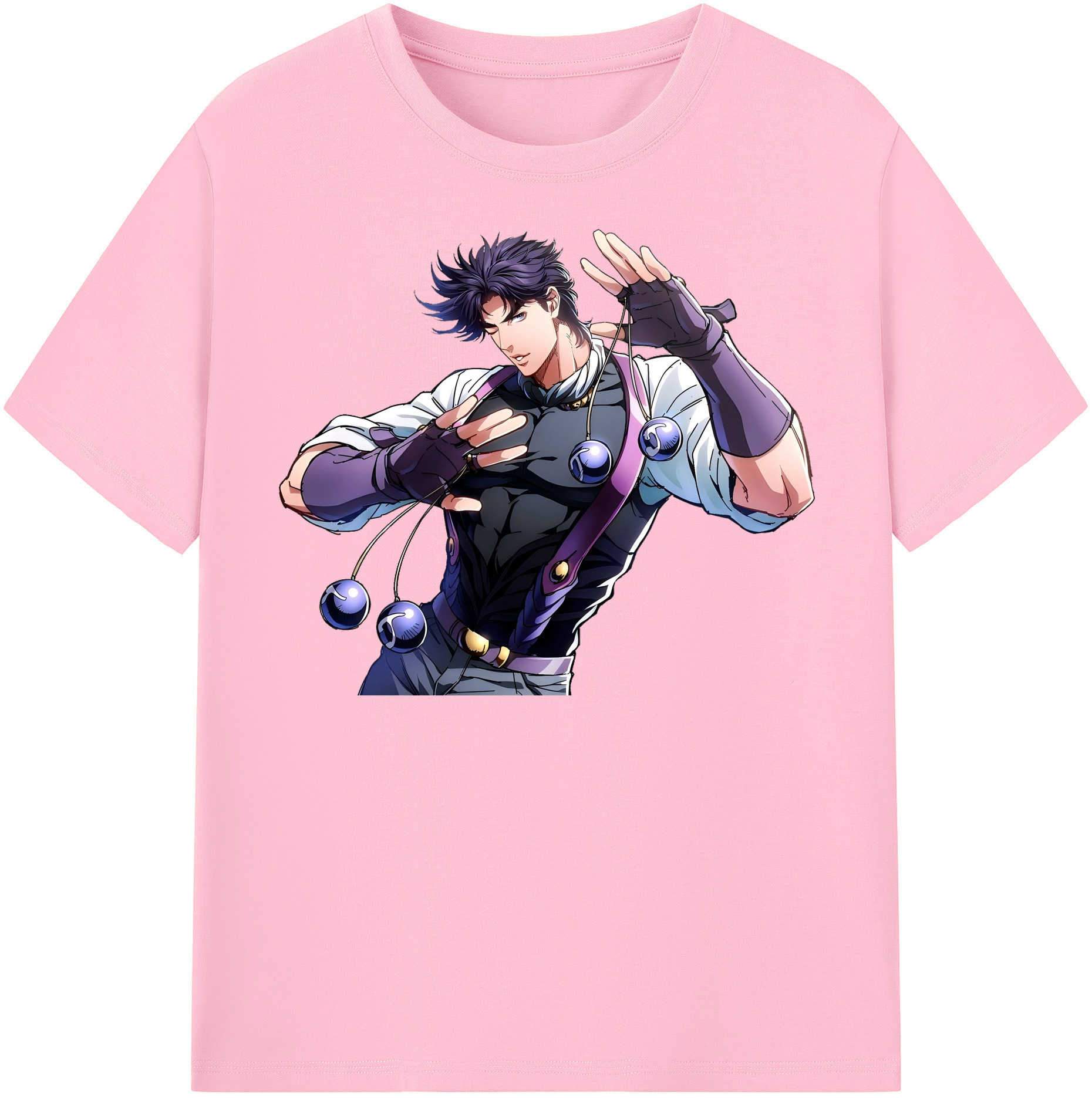 （画像用） ジョジョの奇妙な冒険 JoJo's Bizarre Adventure 綿100％半袖Tシャツ（フロントプリント）