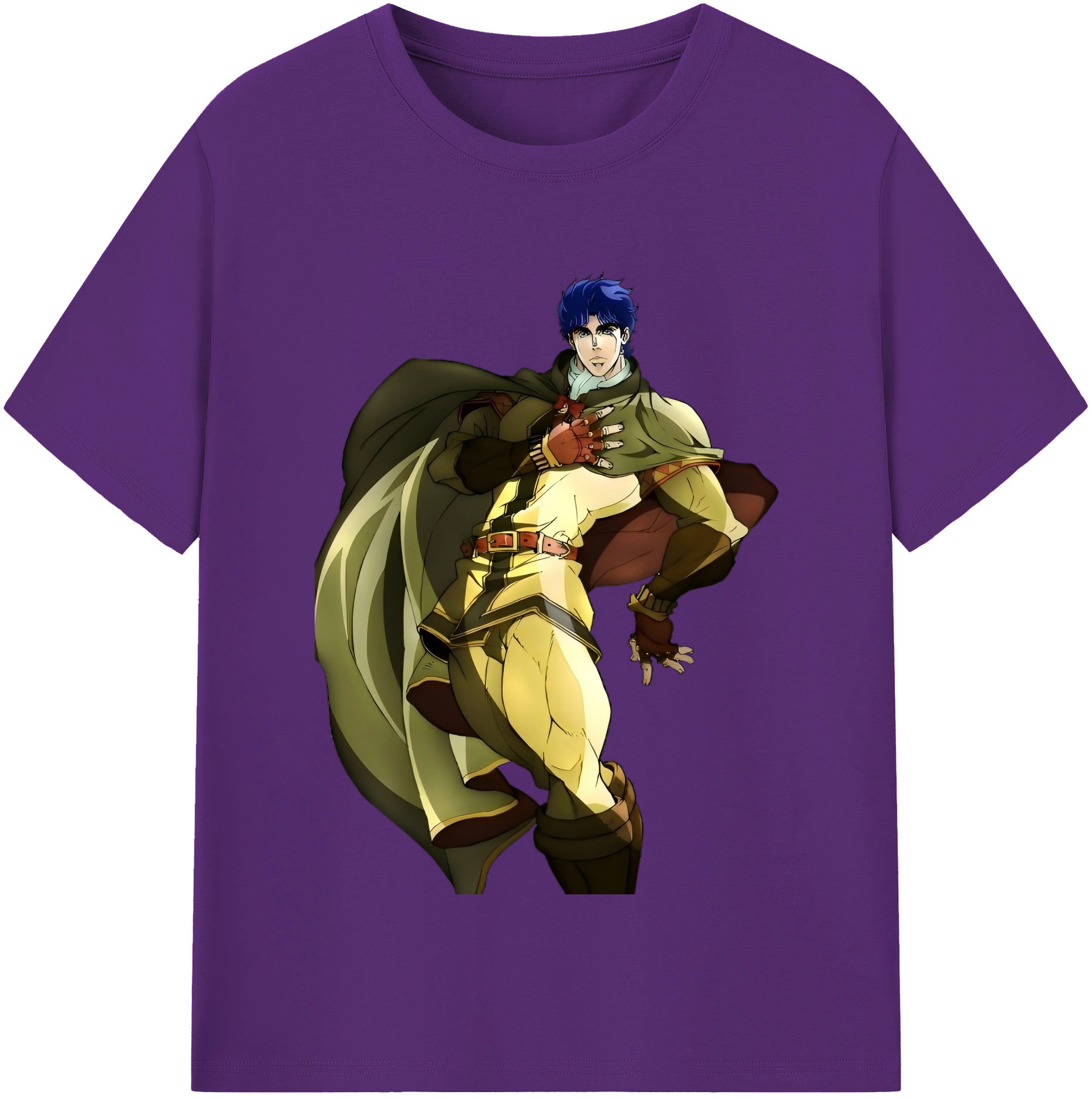 （画像用） ジョジョの奇妙な冒険 /ジョナサン?ジョースター JoJo's Bizarre Adventure Jonathan Joestar 綿100％半袖Tシャツ（フロントプリント）