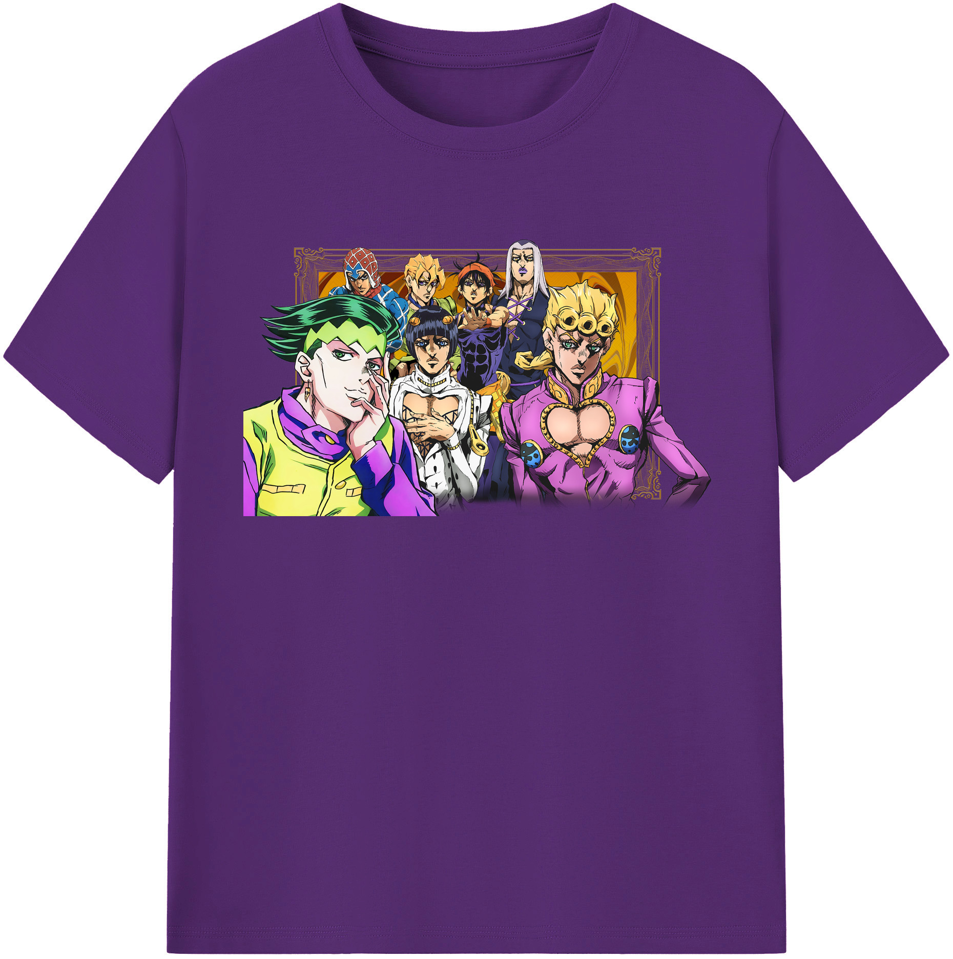 （画像用） ジョジョの奇妙な冒険 ジョルノ?ジョバァーナ JoJo's Bizarre Adventure Giorno Giovanna 綿100％半袖Tシャツ（フロントプリント）