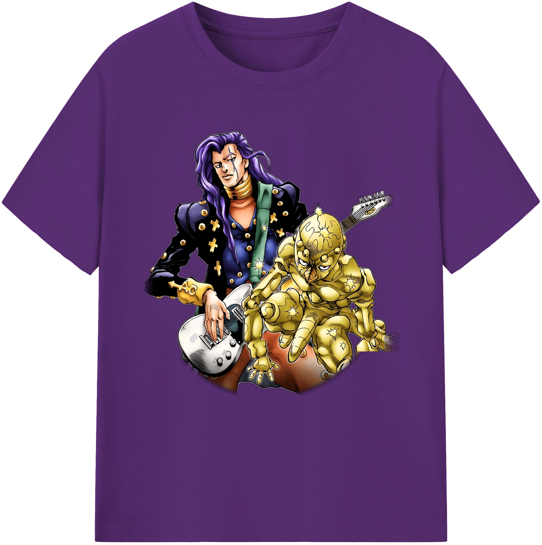 （画像用） ジョジョの奇妙な冒険 おといし あきら JoJo's Bizarre Adventure Akira Otoishi 綿100％半袖Tシャツ（フロントプリント）