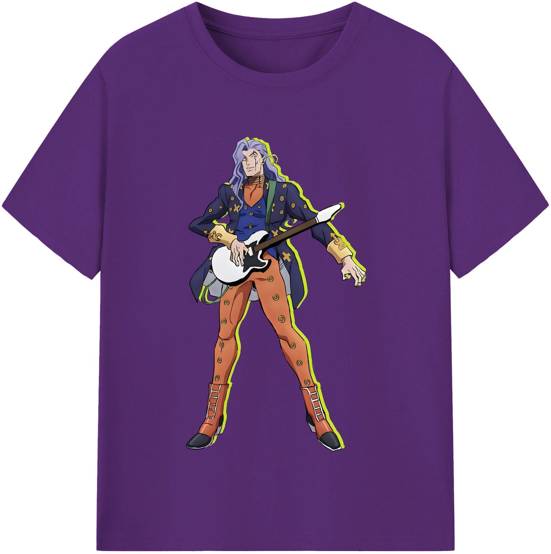 （画像用） ジョジョの奇妙な冒険 おといし あきら JoJo's Bizarre Adventure Akira Otoishi 綿100％半袖Tシャツ（フロントプリント）