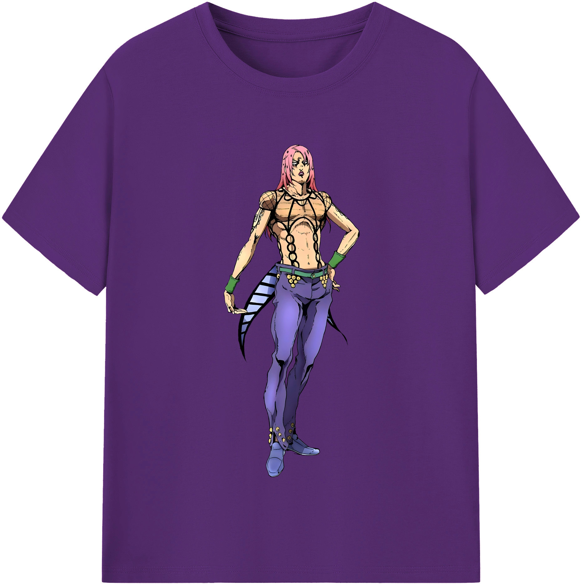 （画像用） ジョジョの奇妙な冒険 ビネガー?ドッピオ JoJo's Bizarre Adventure Vinegar Doppio 綿100％半袖Tシャツ（フロントプリント）
