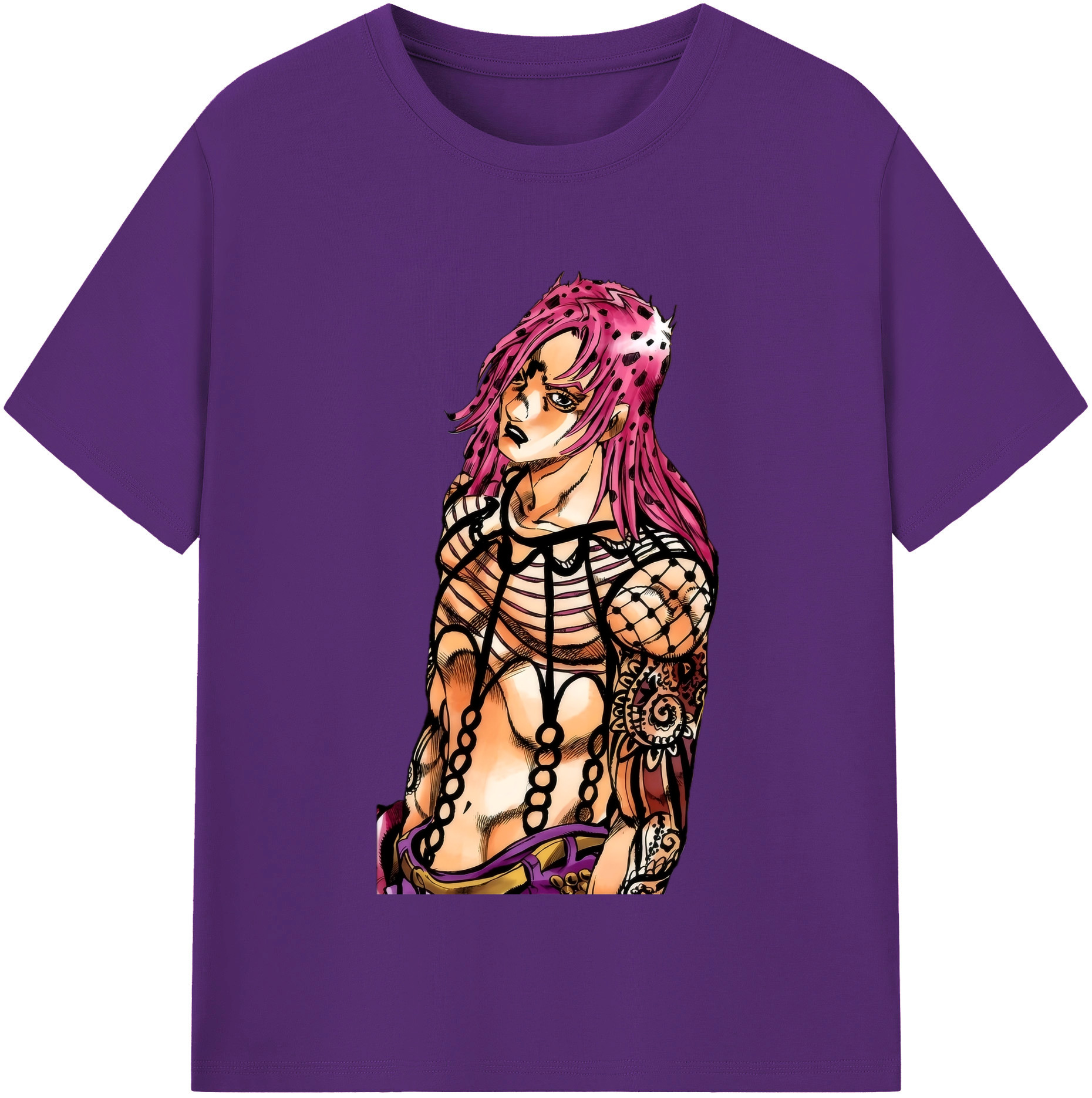 （画像用） ジョジョの奇妙な冒険 ビネガー?ドッピオ JoJo's Bizarre Adventure Vinegar Doppio 綿100％半袖Tシャツ（フロントプリント）