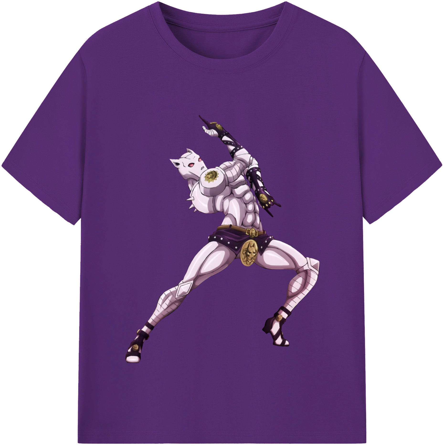 （画像用） ジョジョの奇妙な冒険 きら よしかげ JoJo's Bizarre Adventure Kira Yoshikage 綿100％半袖Tシャツ（フロントプリント）