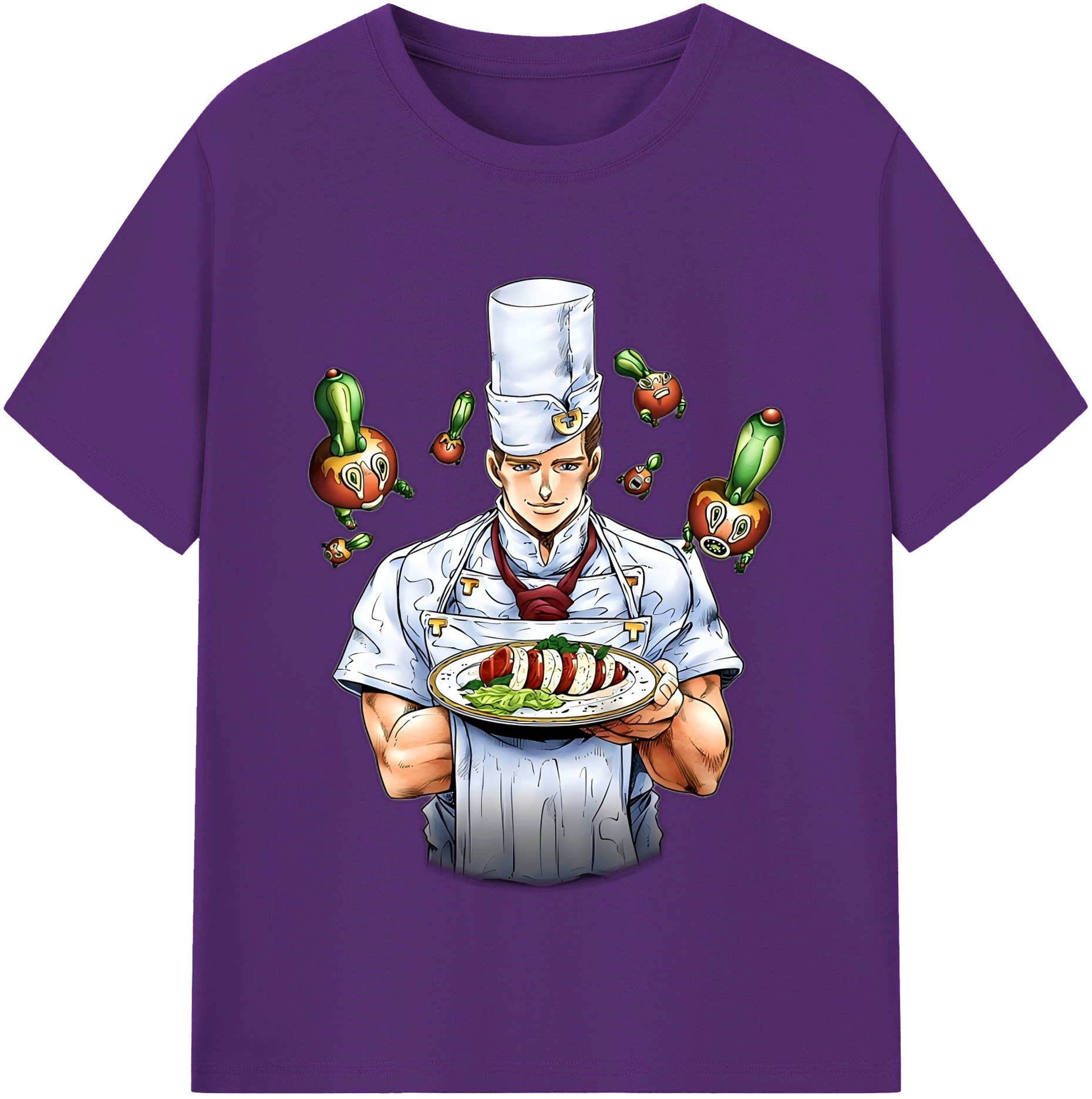 （画像用） ジョジョの奇妙な冒険 Tonio Trussardi JoJo's Bizarre Adventure トニオ?トラッサルディ 綿100％半袖Tシャツ（フロントプリント）