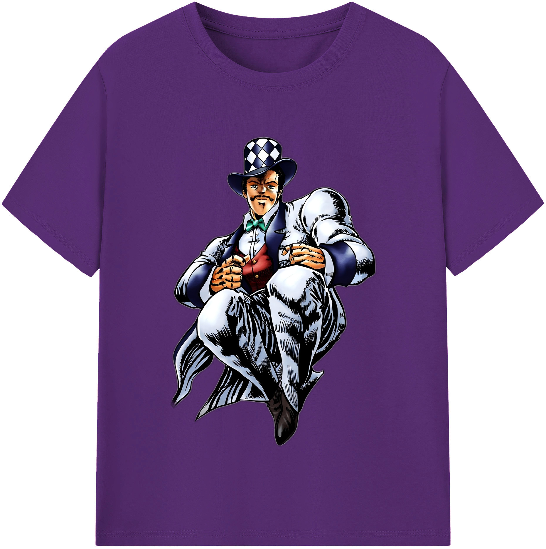 （画像用） ジョジョの奇妙な冒険 ウィル?アントニオ?ツェペリ JoJo's Bizarre Adventure Will Anthonio Zeppeli 綿100％半袖Tシャツ（フロントプリント）