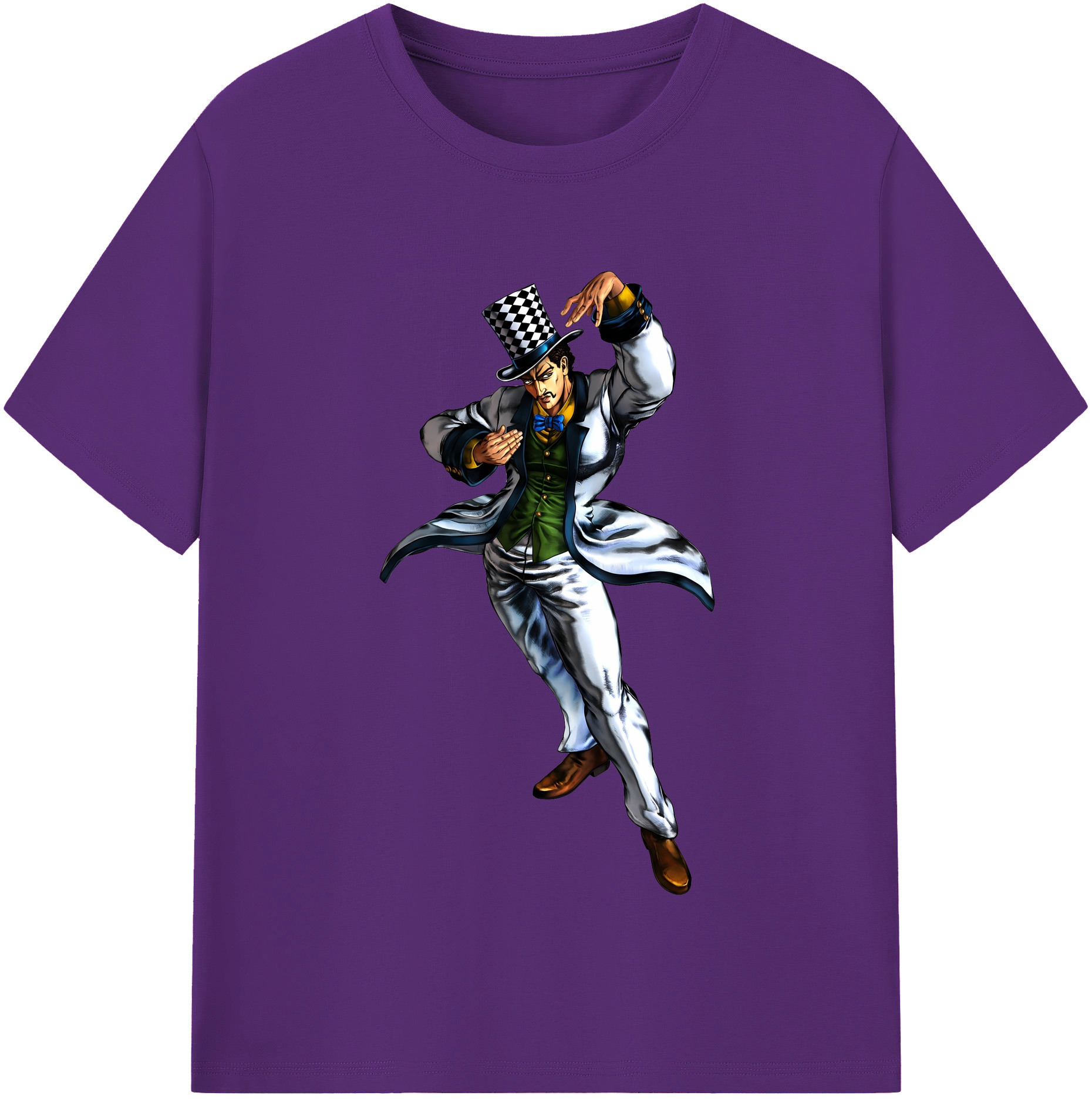 （画像用） ジョジョの奇妙な冒険 ウィル?アントニオ?ツェペリ JoJo's Bizarre Adventure Will Anthonio Zeppeli 綿100％半袖Tシャツ（フロントプリント）