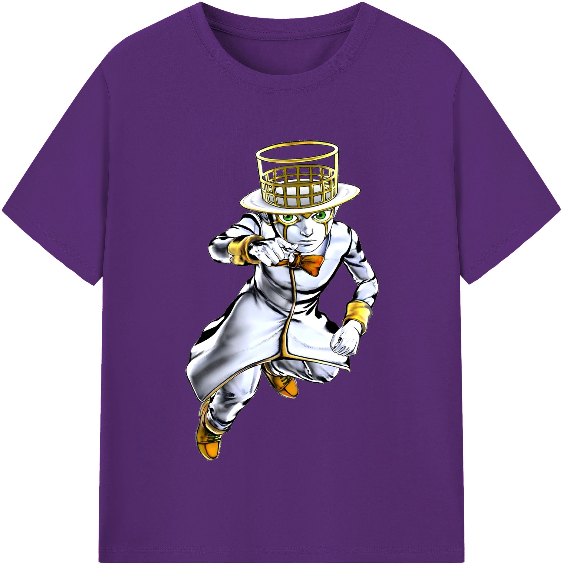 （画像用） ジョジョの奇妙な冒険 岸辺 露伴（きしべ ろはん） JoJo's Bizarre Adventure Rohan Kishibe 綿100％半袖Tシャツ（フロントプリント）
