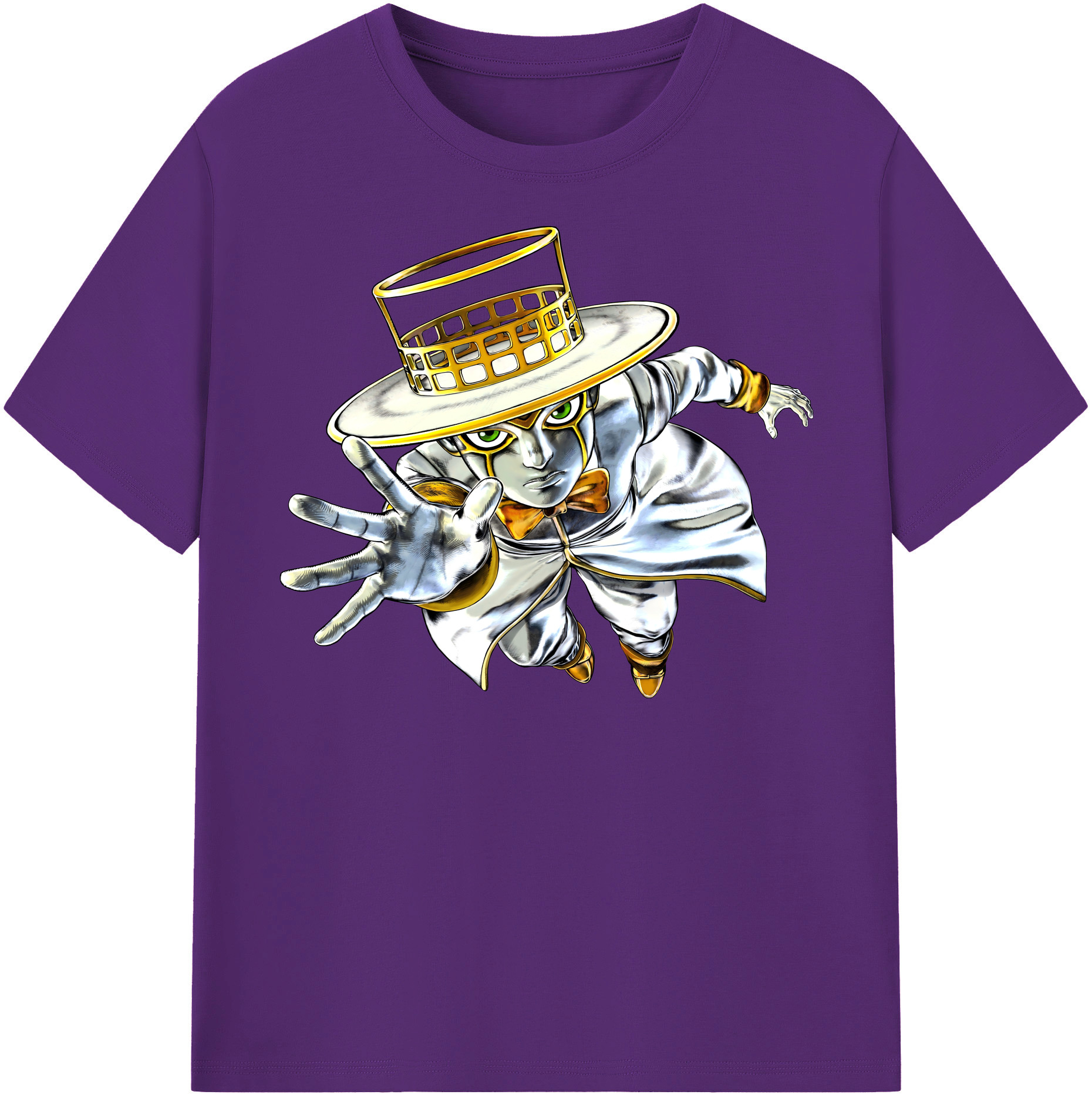 （画像用） ジョジョの奇妙な冒険 岸辺 露伴（きしべ ろはん） JoJo's Bizarre Adventure Rohan Kishibe 綿100％半袖Tシャツ（フロントプリント）