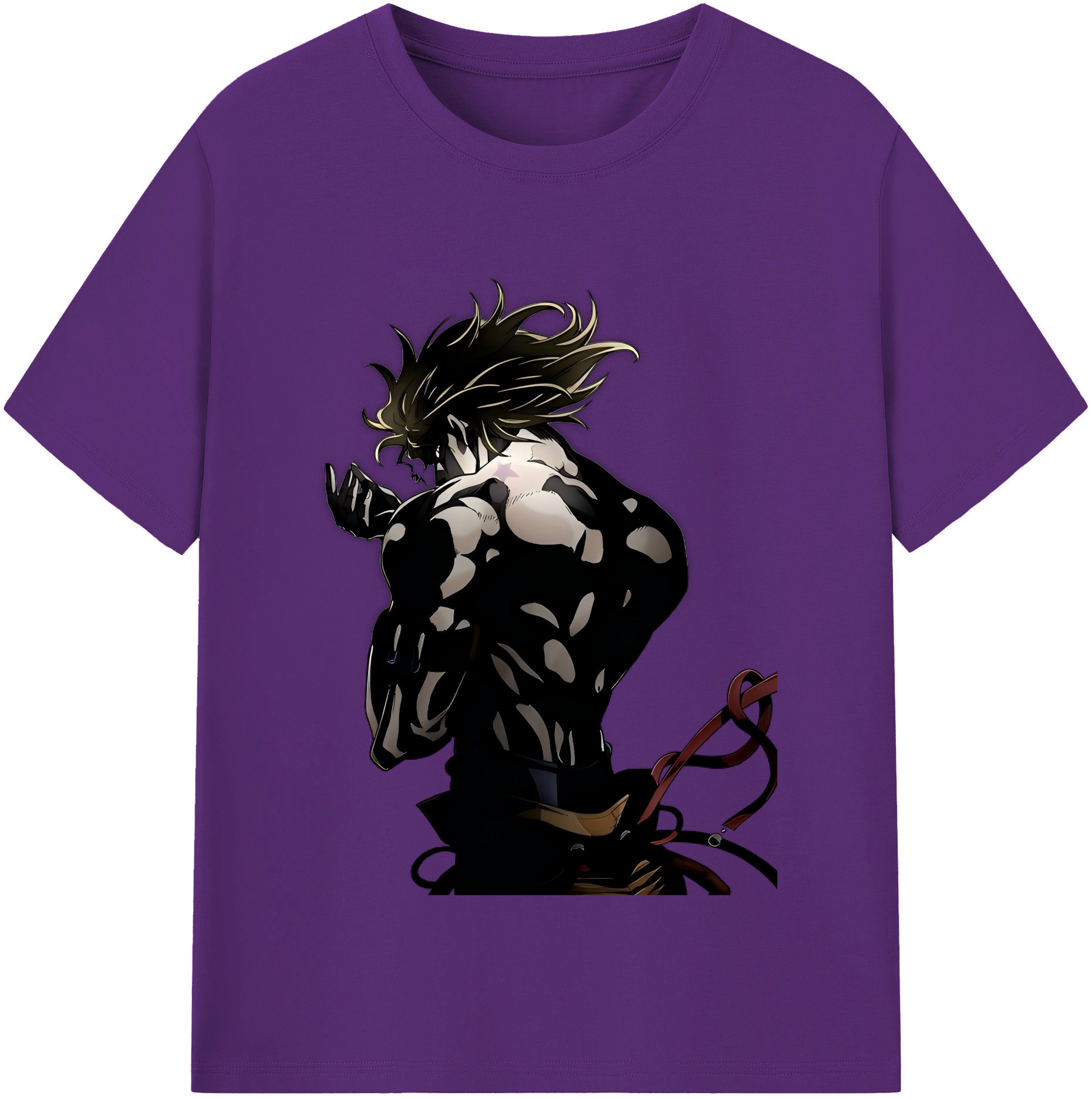 （画像用） ジョジョの奇妙な冒険 ディオ?ブランドー JoJo's Bizarre Adventure Dio Brando 綿100％半袖Tシャツ（フロントプリント）
