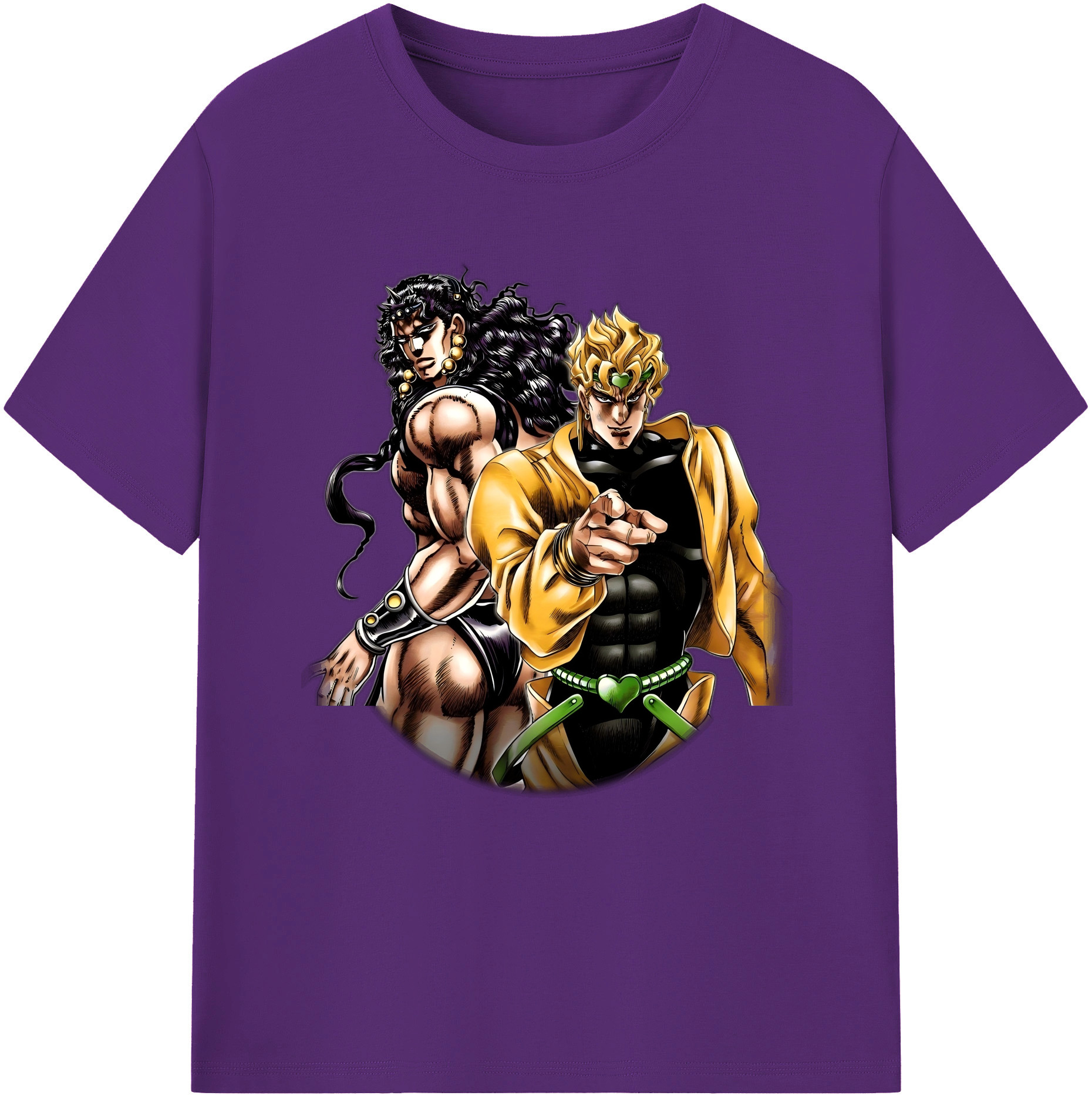 （画像用） ジョジョの奇妙な冒険 ディオ?ブランドー JoJo's Bizarre Adventure Dio Brando 綿100％半袖Tシャツ（フロントプリント）