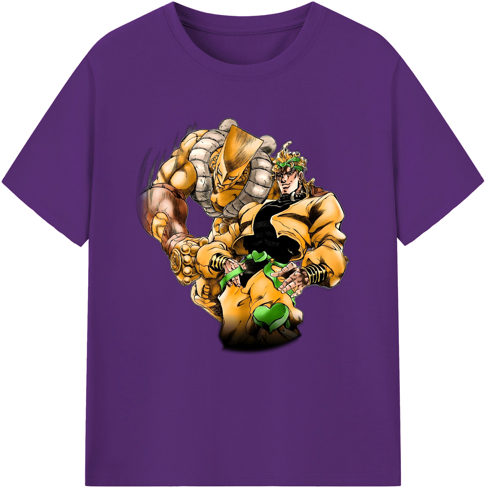 （画像用） ジョジョの奇妙な冒険 ディオ?ブランドー JoJo's Bizarre Adventure Dio Brando 綿100％半袖Tシャツ（フロントプリント）