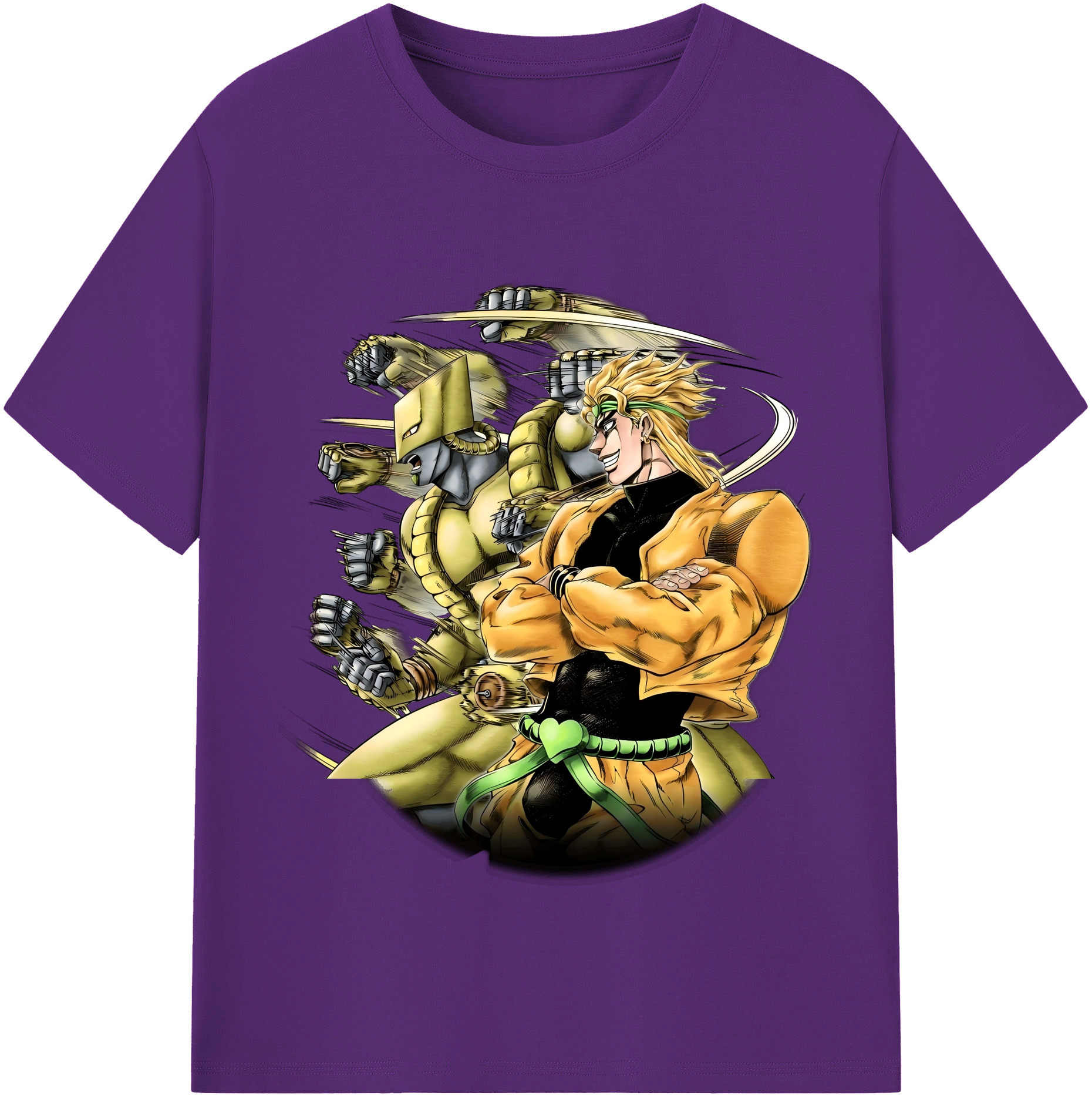 （画像用） ジョジョの奇妙な冒険 ディオ?ブランドー JoJo's Bizarre Adventure Dio Brando 綿100％半袖Tシャツ（フロントプリント）