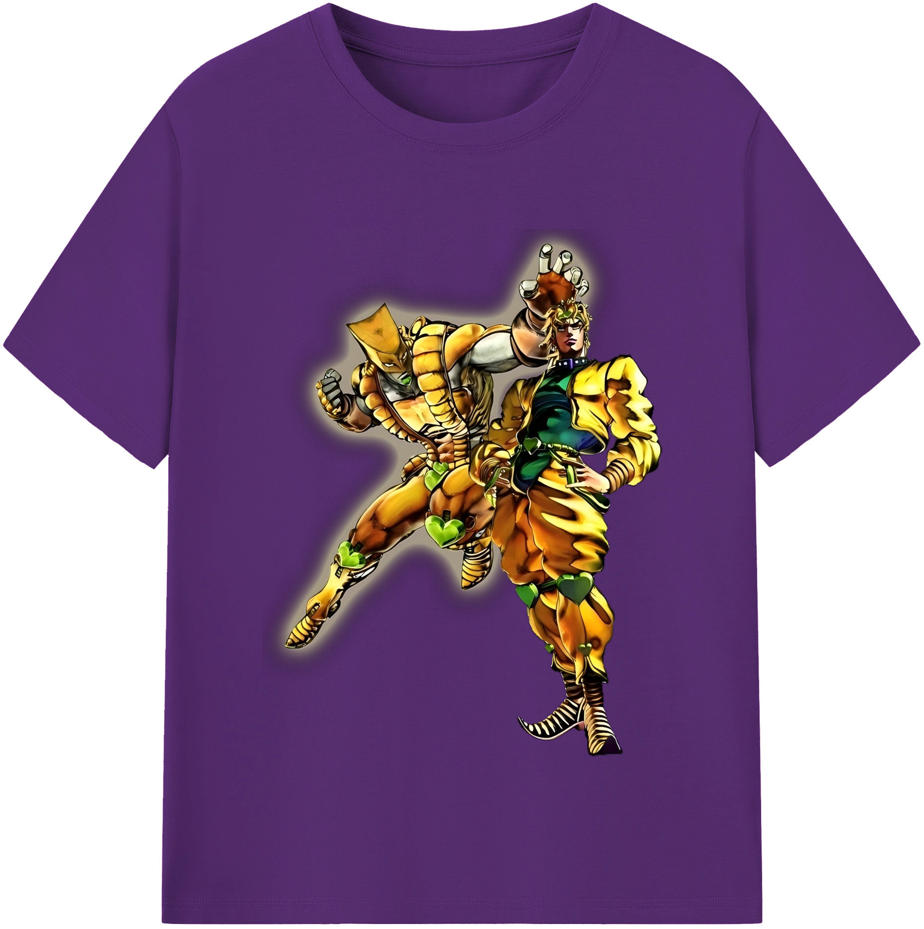 （画像用） ジョジョの奇妙な冒険 ディオ?ブランドー JoJo's Bizarre Adventure Dio Brando 綿100％半袖Tシャツ（フロントプリント）