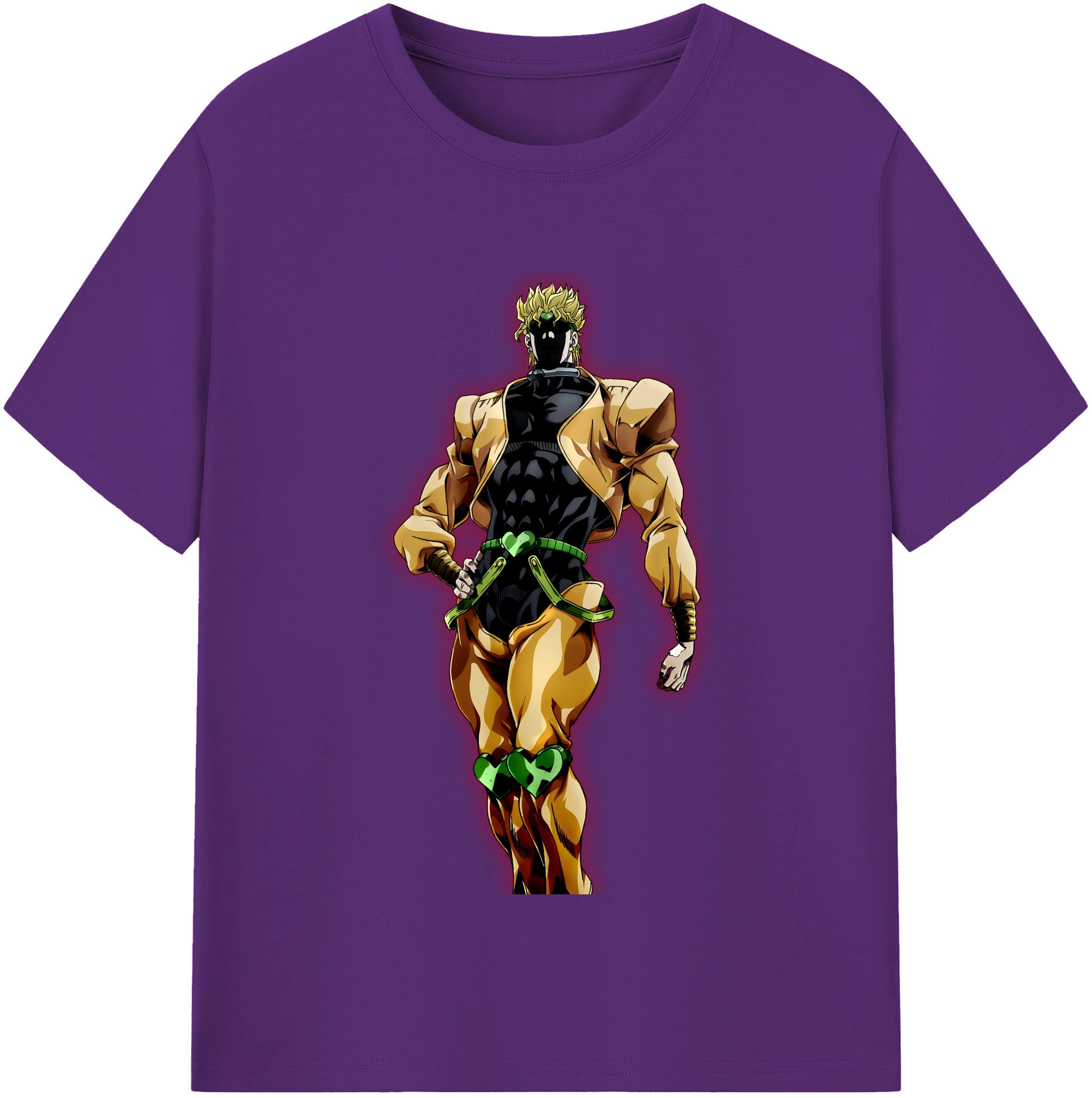 （画像用） ジョジョの奇妙な冒険 ディオ?ブランドー JoJo's Bizarre Adventure Dio Brando 綿100％半袖Tシャツ（フロントプリント）
