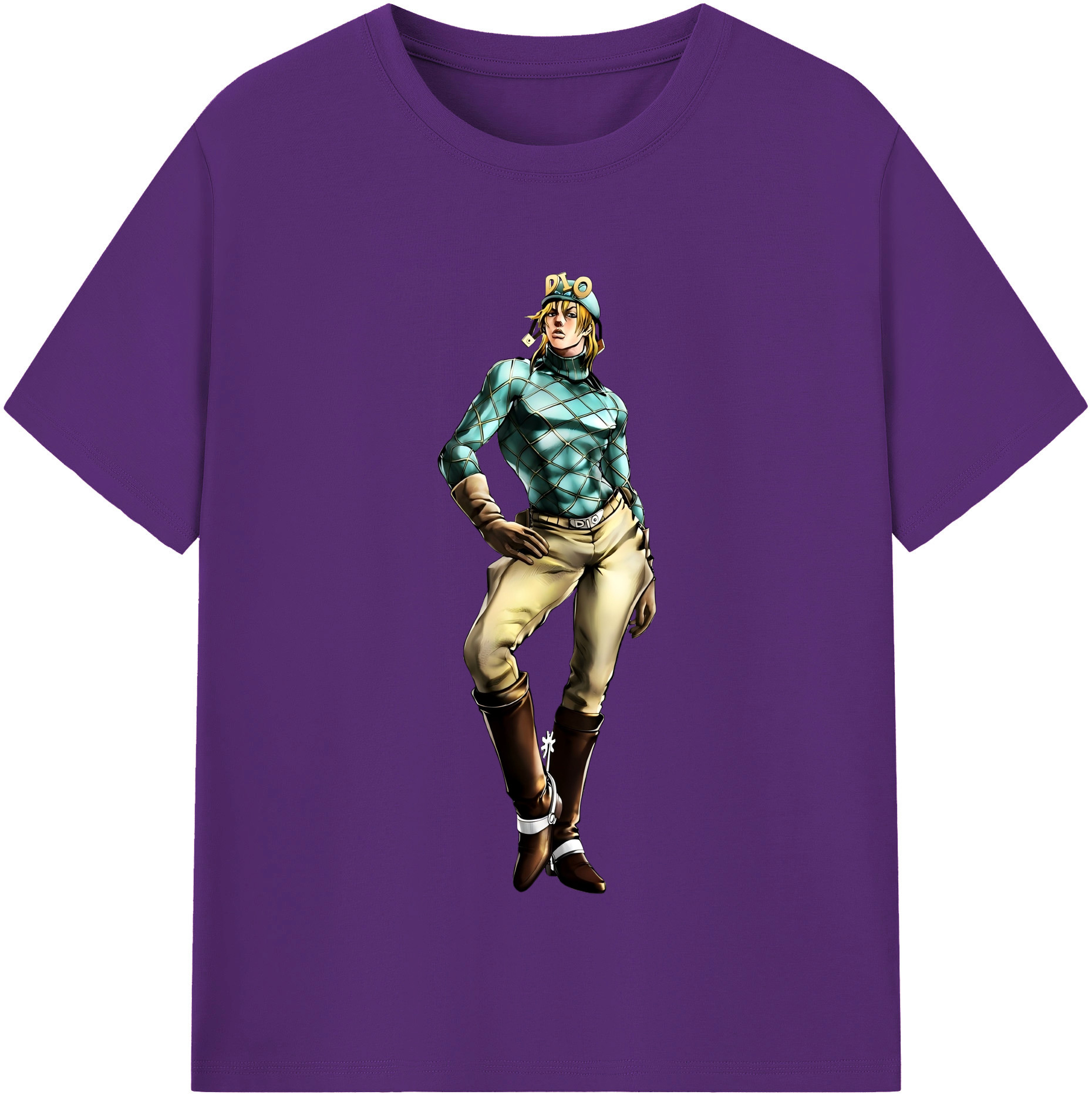 （画像用） ジョジョの奇妙な冒険 ディオ?ブランドー JoJo's Bizarre Adventure Dio Brando 綿100％半袖Tシャツ（フロントプリント）