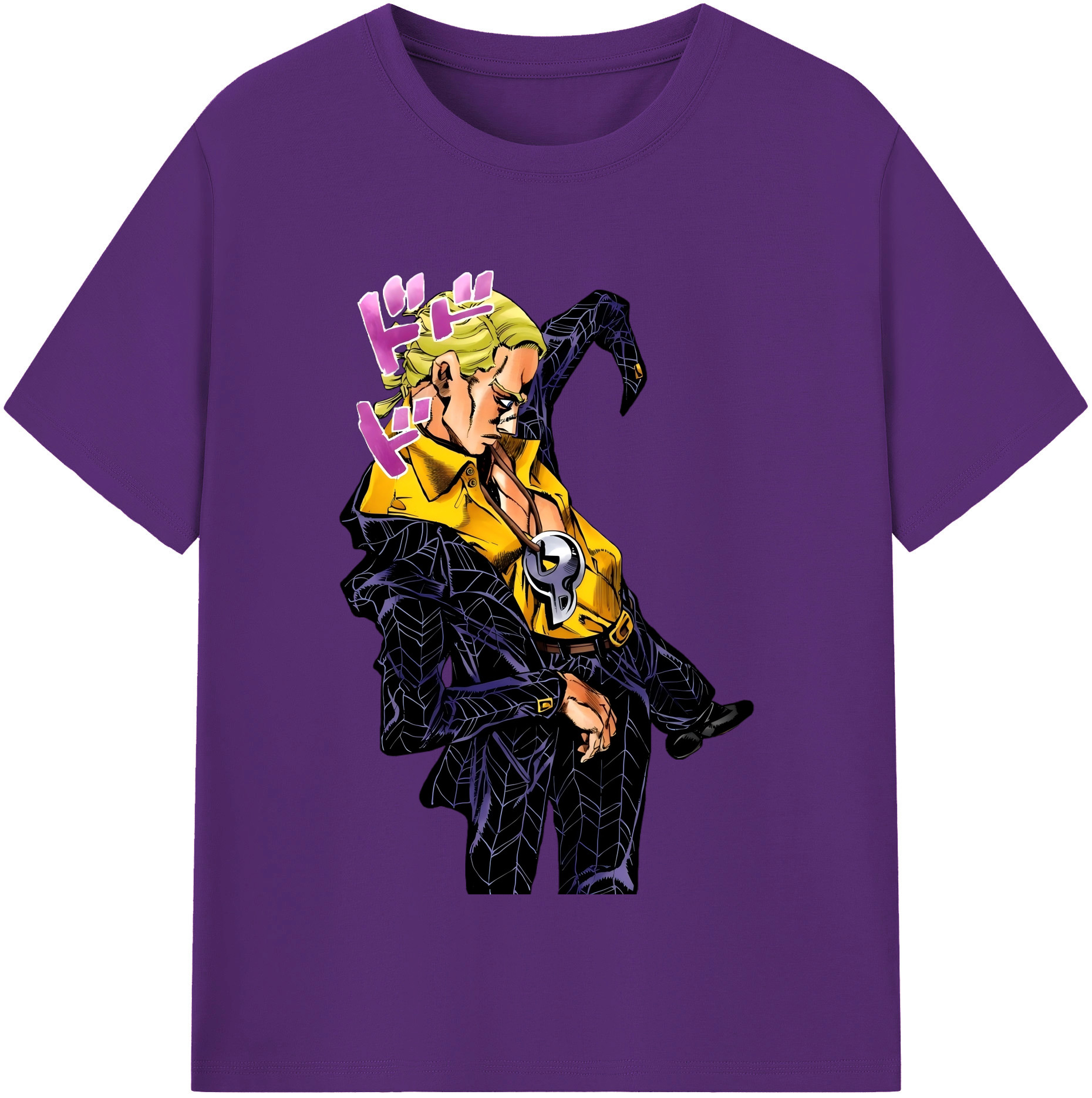（画像用） ジョジョの奇妙な冒険 プロシュート JoJo's Bizarre Adventure Prosciutto 綿100％半袖Tシャツ（フロントプリント）