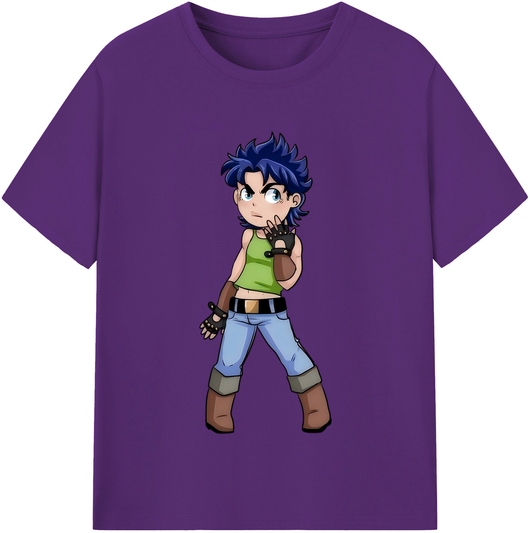 （画像用） ジョジョの奇妙な冒険 広瀨康一 JoJo's Bizarre Adventure Hirose Koichi 綿100％半袖Tシャツ（フロントプリント）