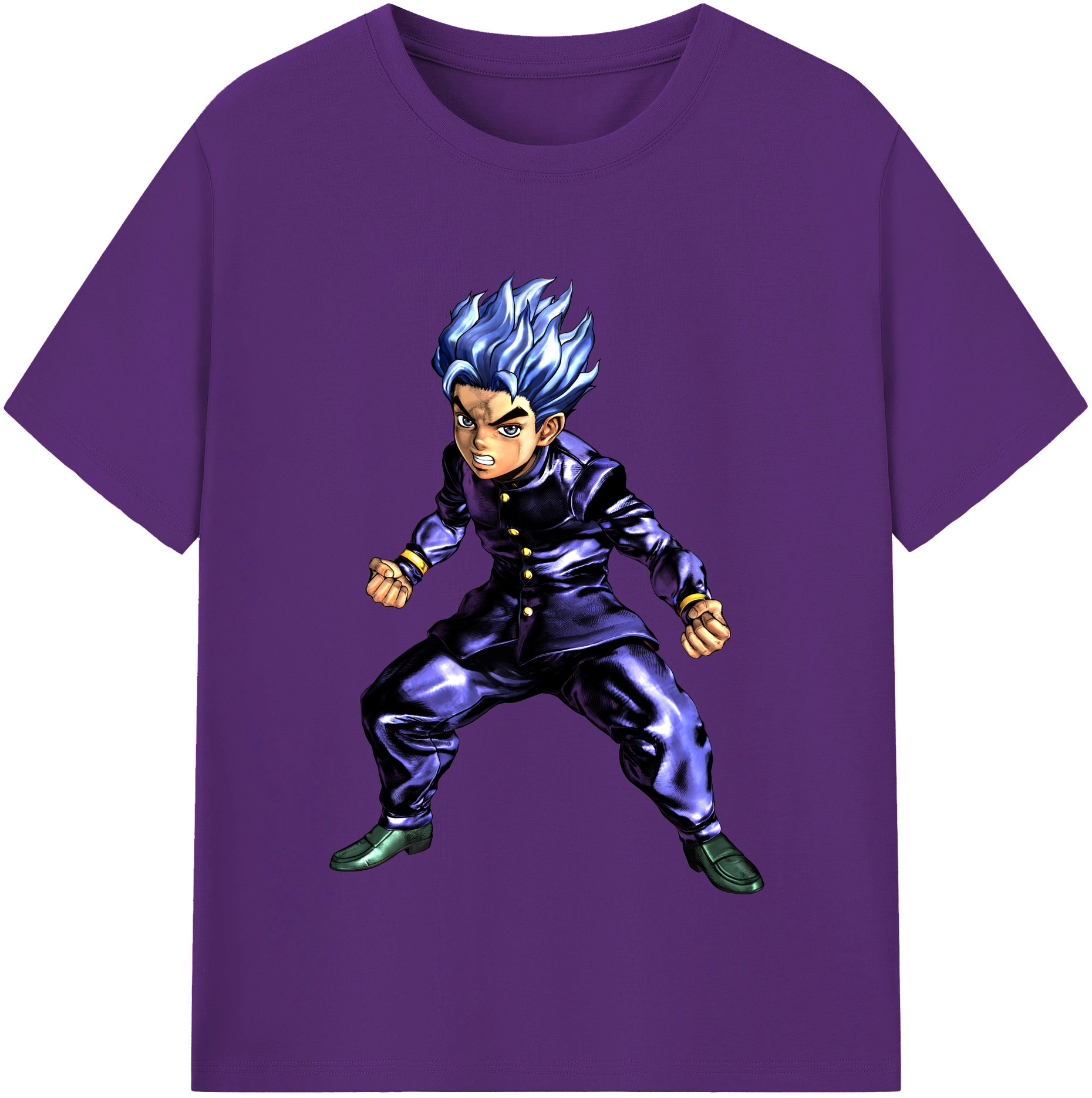 （画像用） ジョジョの奇妙な冒険 広瀨康一 JoJo's Bizarre Adventure Hirose Koichi 綿100％半袖Tシャツ（フロントプリント）
