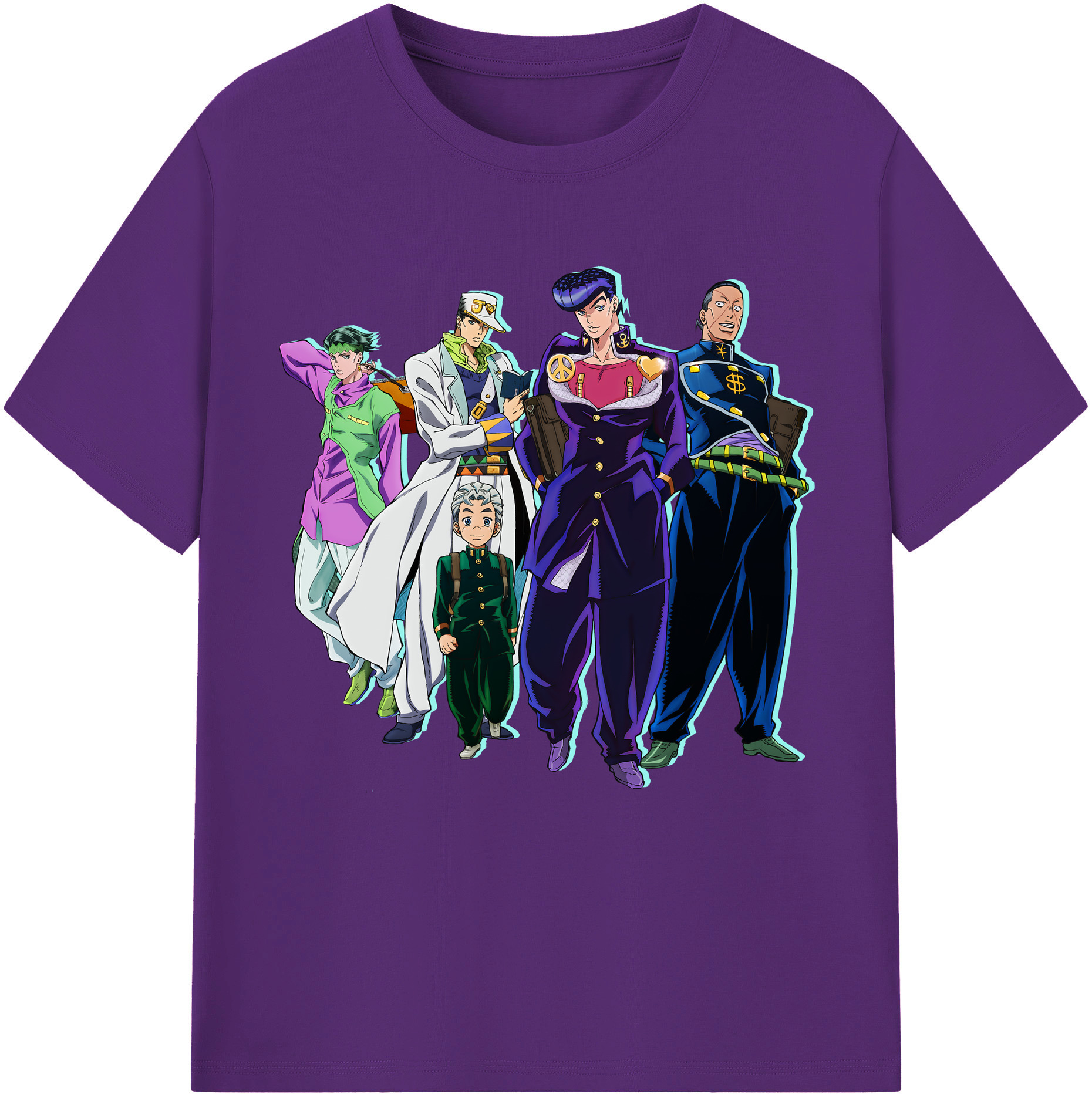 （画像用） ジョジョの奇妙な冒険 JoJo's Bizarre Adventure 綿100％半袖Tシャツ（フロントプリント）