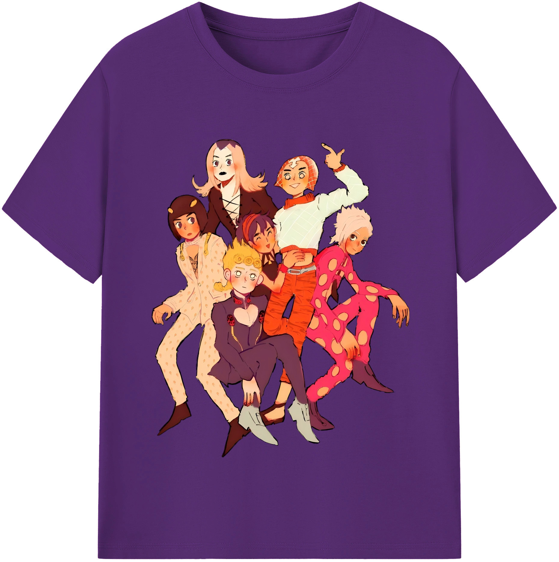 （画像用） ジョジョの奇妙な冒険 JoJo's Bizarre Adventure 綿100％半袖Tシャツ（フロントプリント）
