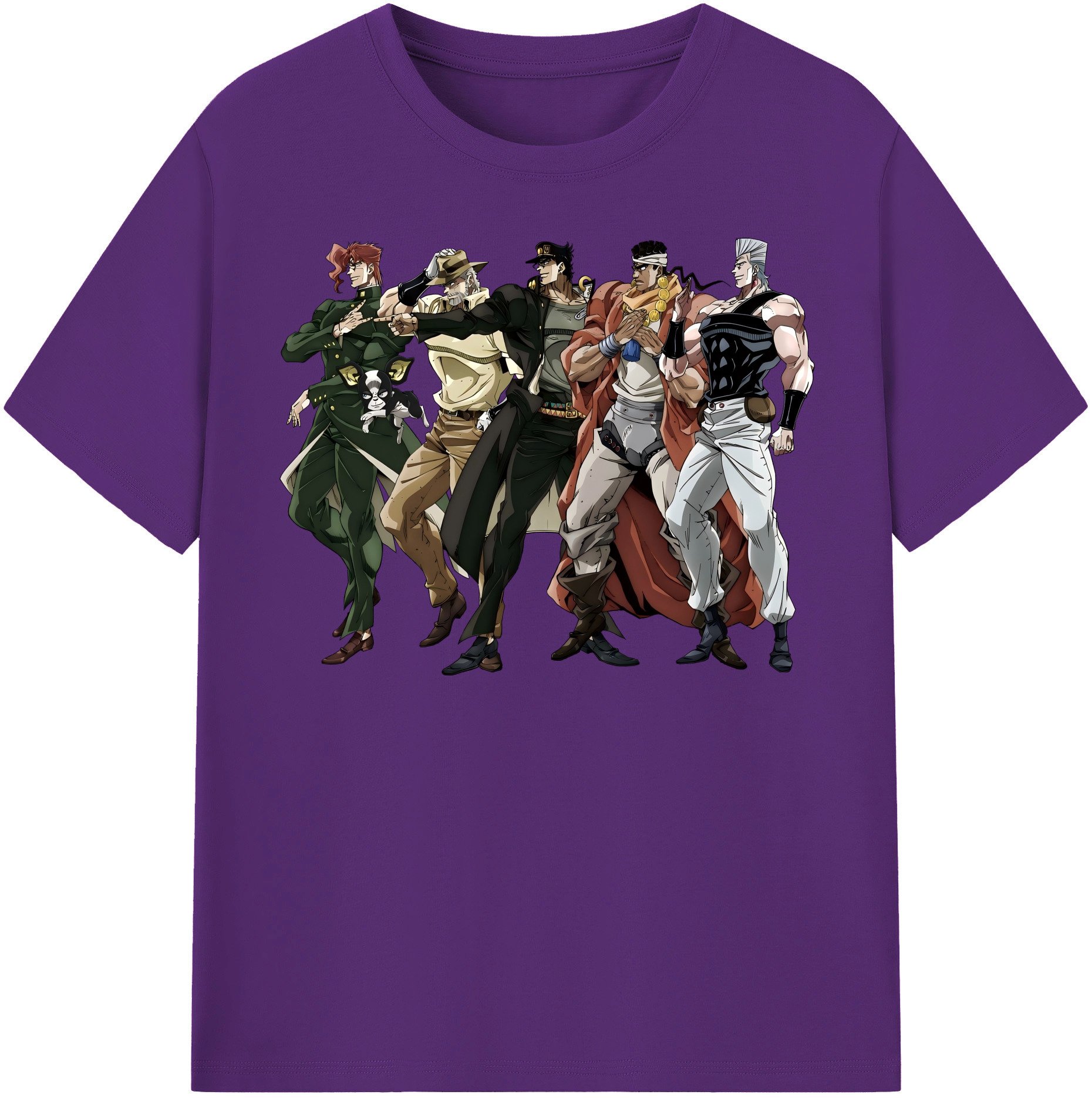 （画像用） ジョジョの奇妙な冒険 JoJo's Bizarre Adventure 綿100％半袖Tシャツ（フロントプリント）