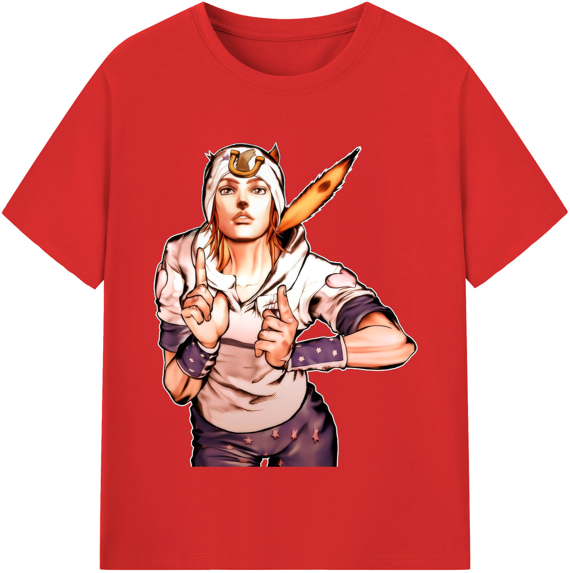 （画像用） ジョジョの奇妙な冒険 ジョナサン?ジョースター JoJo's Bizarre Adventure Jonathan Joestar 綿100％半袖Tシャツ（フロントプリント）