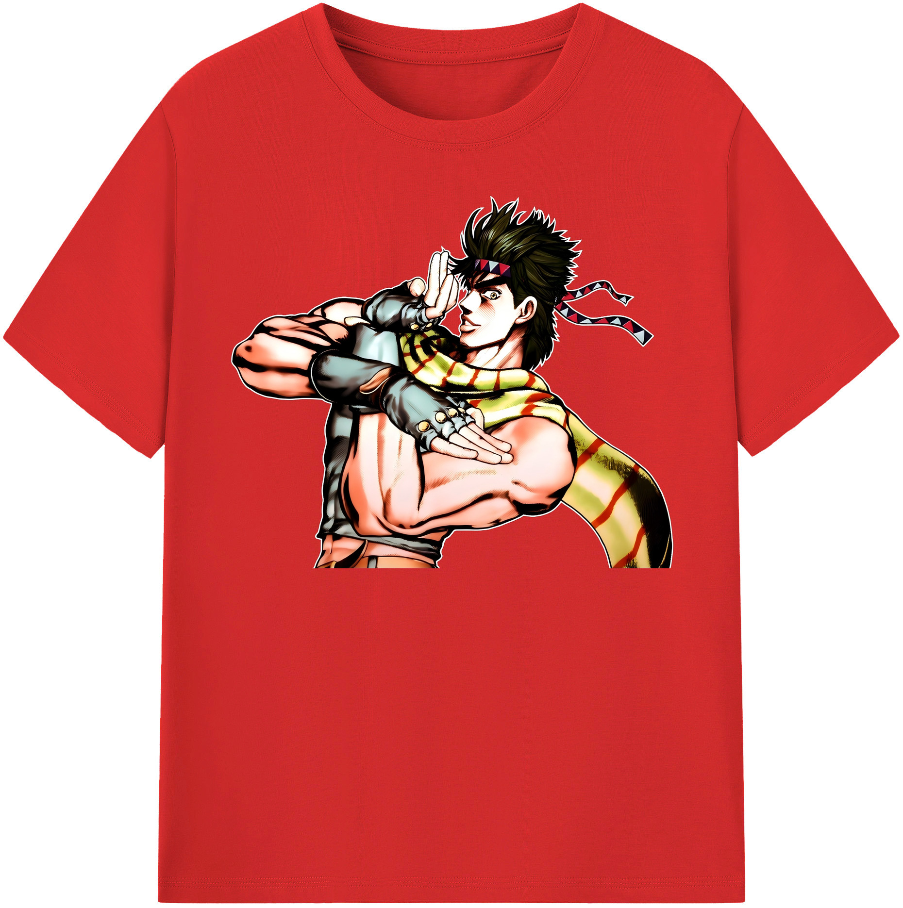 （画像用） ジョジョの奇妙な冒険 ジョセフ?ジョースター JoJo's Bizarre Adventure Joseph Joestar 綿100％半袖Tシャツ（フロントプリント）