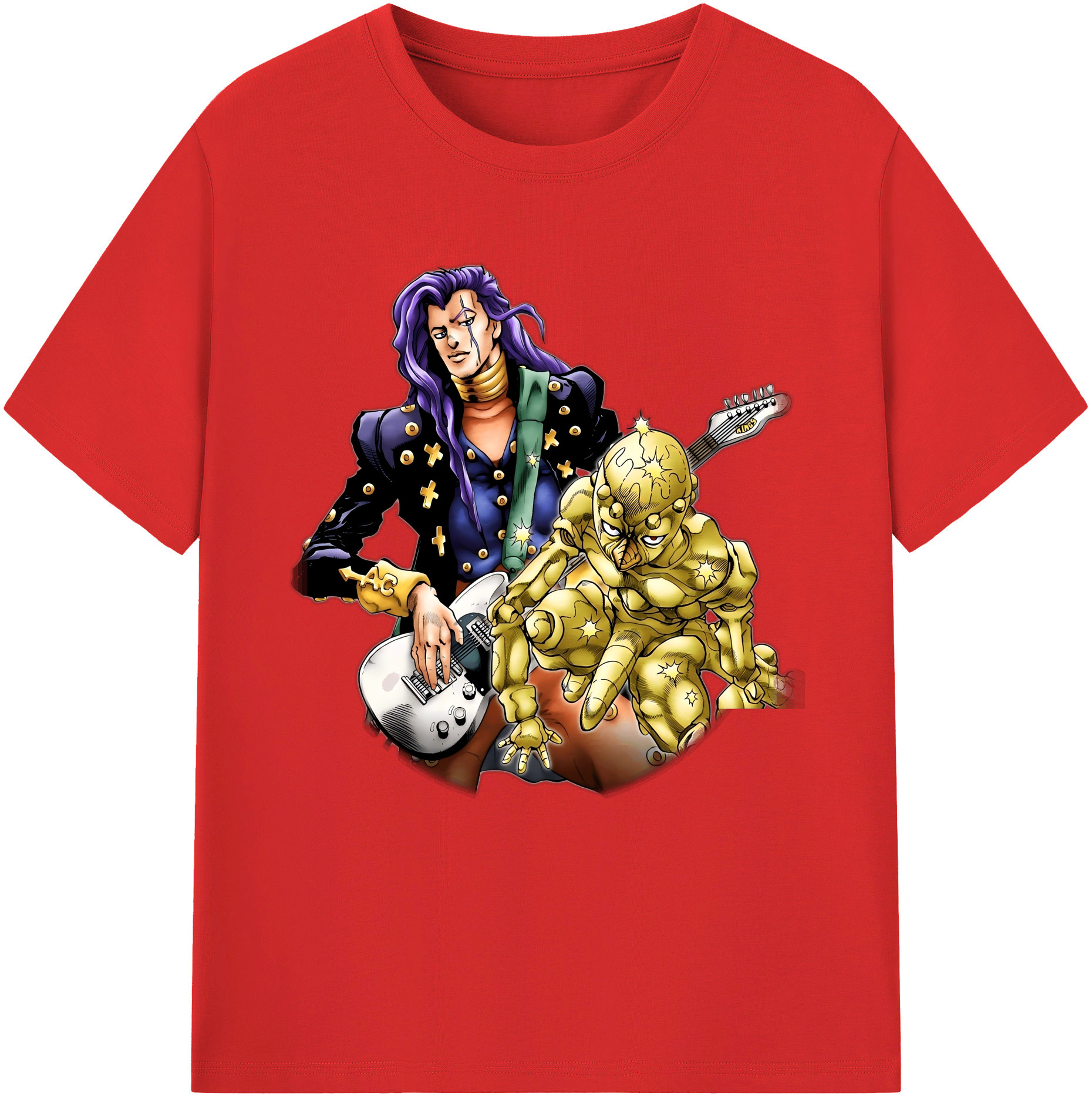 （画像用） ジョジョの奇妙な冒険 おといし あきら JoJo's Bizarre Adventure Akira Otoishi 綿100％半袖Tシャツ（フロントプリント）