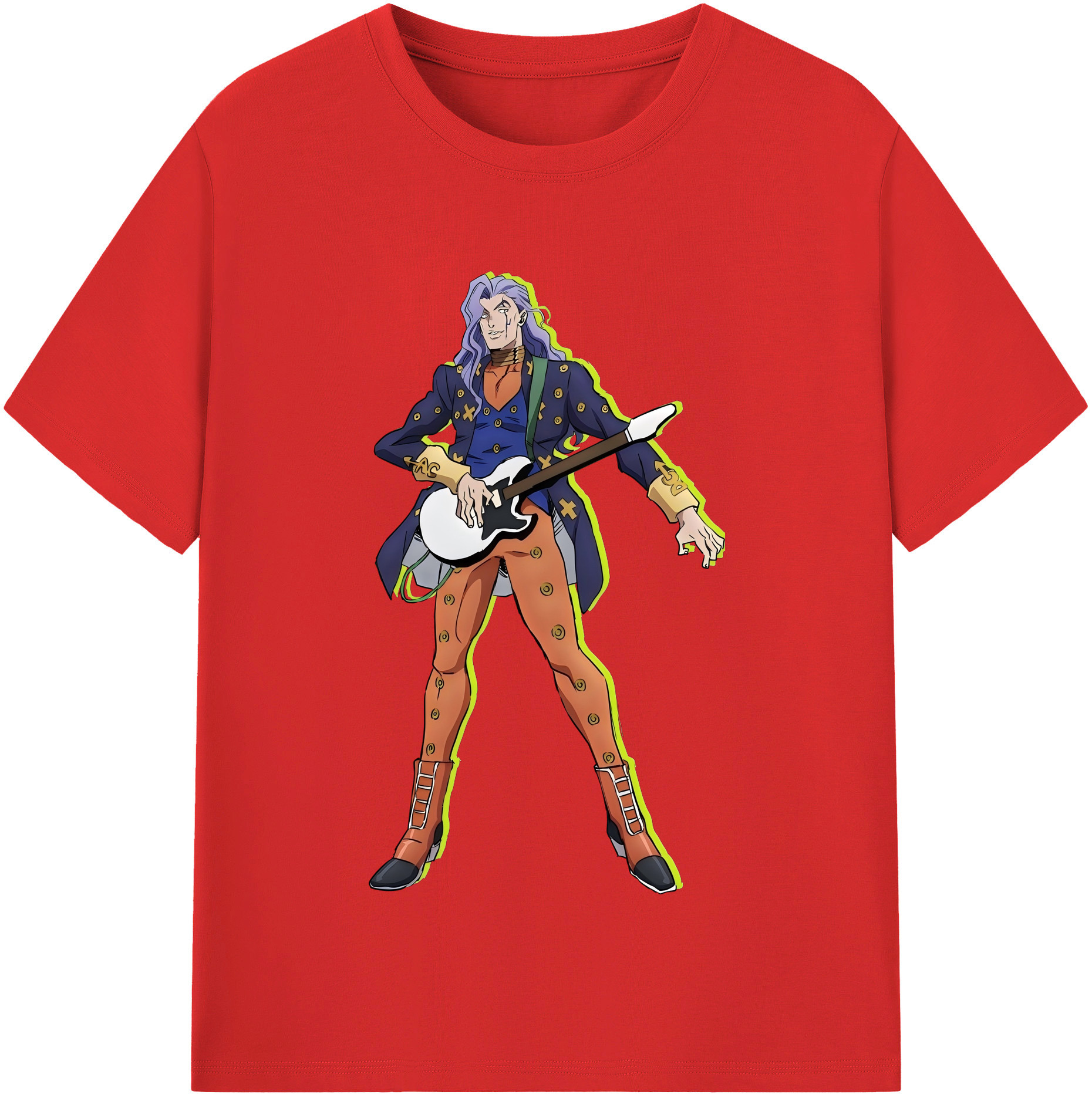 （画像用） ジョジョの奇妙な冒険 おといし あきら JoJo's Bizarre Adventure Akira Otoishi 綿100％半袖Tシャツ（フロントプリント）
