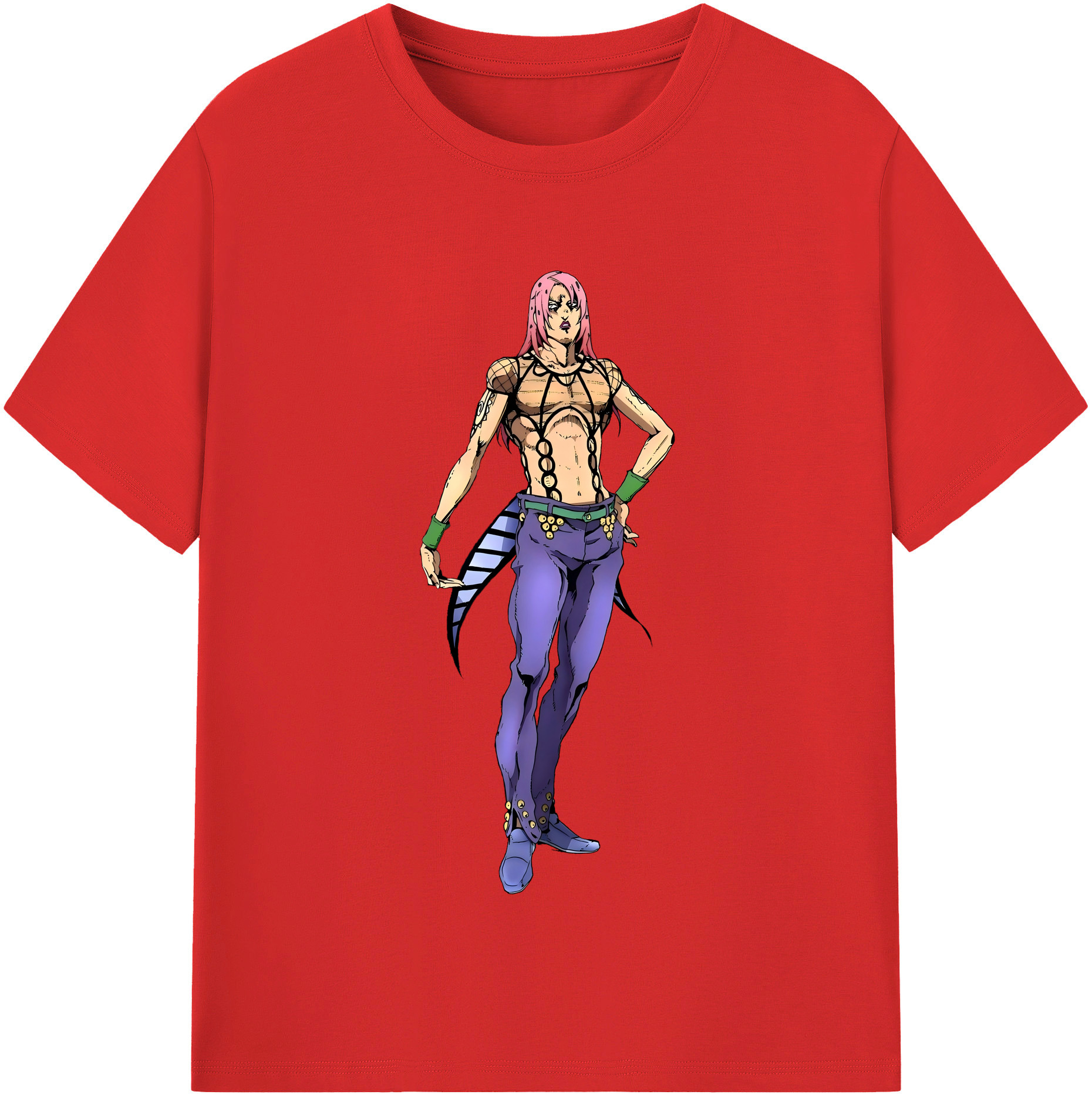 （画像用） ジョジョの奇妙な冒険 ビネガー?ドッピオ JoJo's Bizarre Adventure Vinegar Doppio 綿100％半袖Tシャツ（フロントプリント）